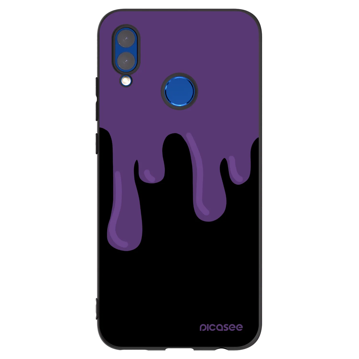 Picasee silikonowe czarne etui na Huawei P Smart 2019 - Purple spooky