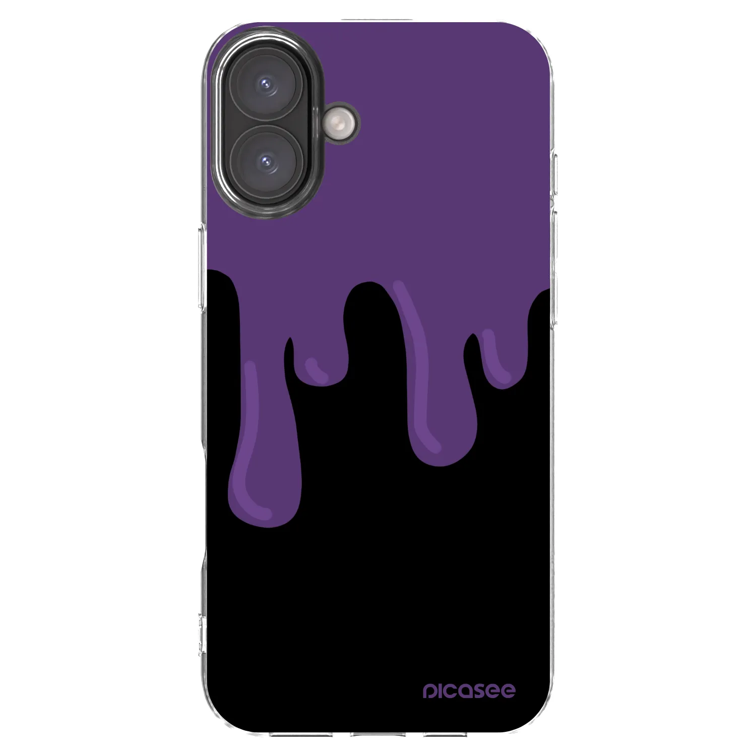 Picasee silikonowe przeźroczyste etui na Apple iPhone 16 Plus - Purple spooky
