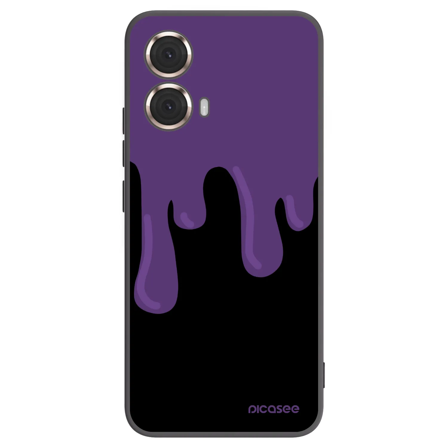 Picasee silikonowe czarne etui na Motorola Moto G85 - Purple spooky