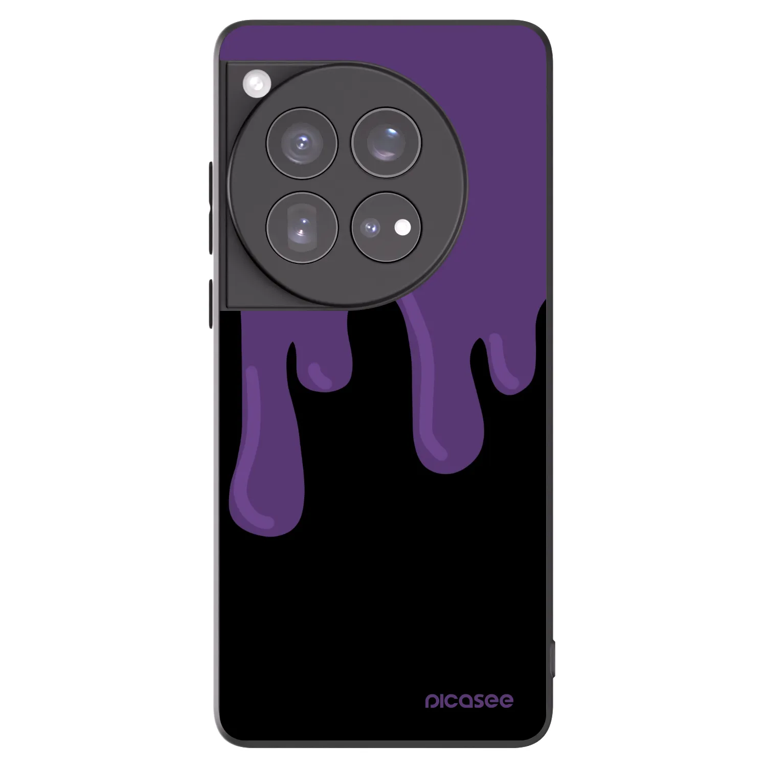 Picasee silikonowe czarne etui na OnePlus 12 5G - Purple spooky