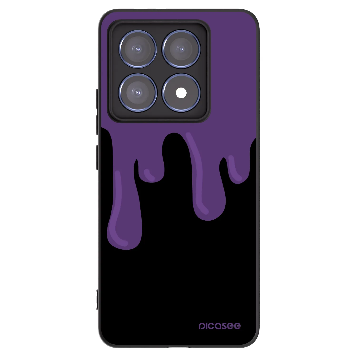 Picasee silikonowe czarne etui na Xiaomi 14T Pro - Purple spooky