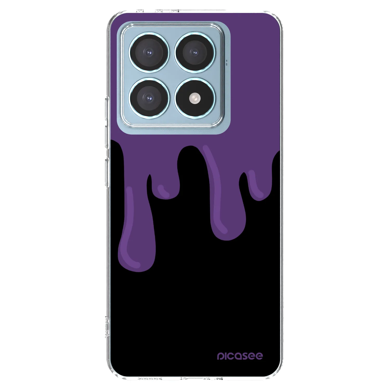 Picasee silikonowe przeźroczyste etui na Xiaomi 14T Pro - Purple spooky