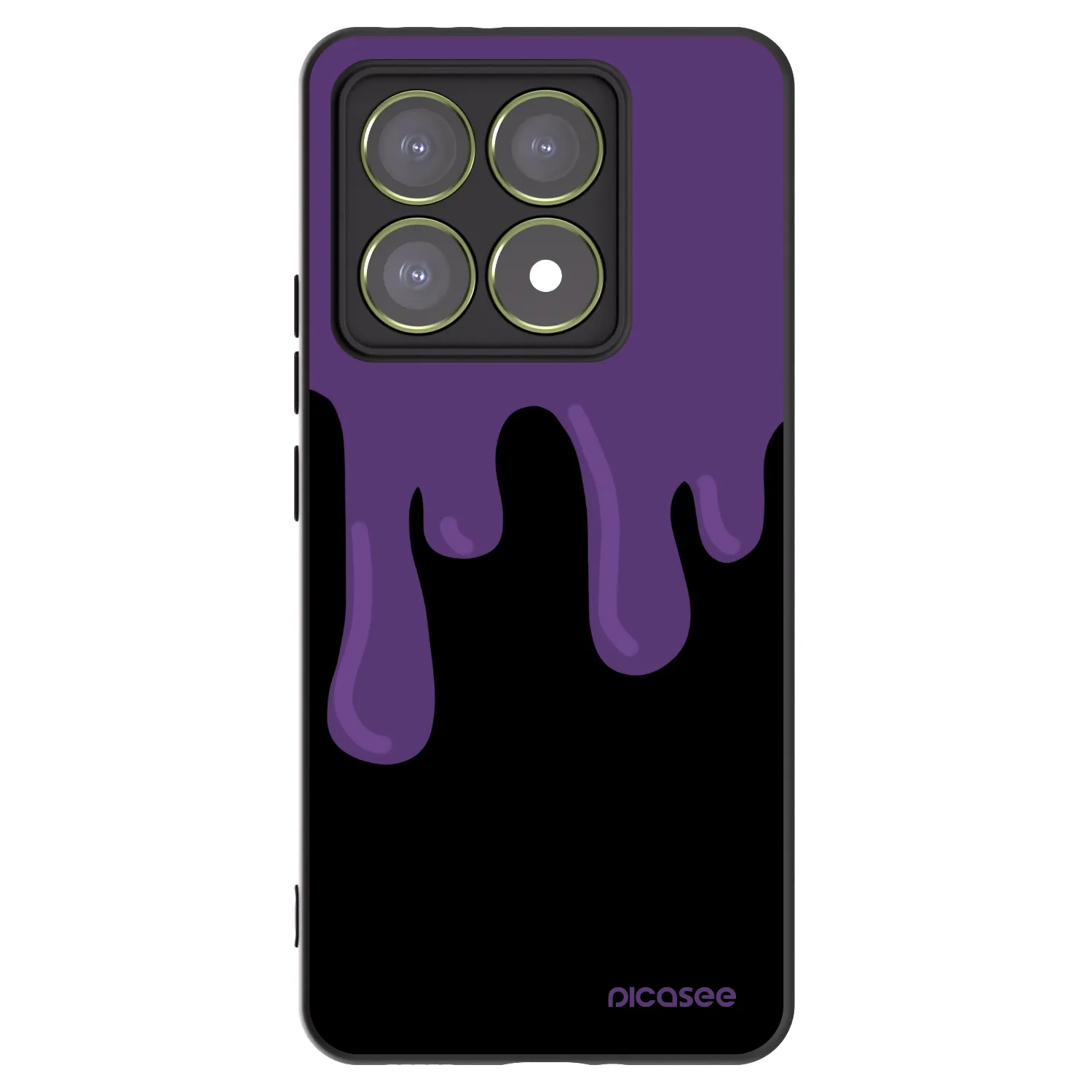 Picasee silikonowe czarne etui na Xiaomi 14T - Purple spooky