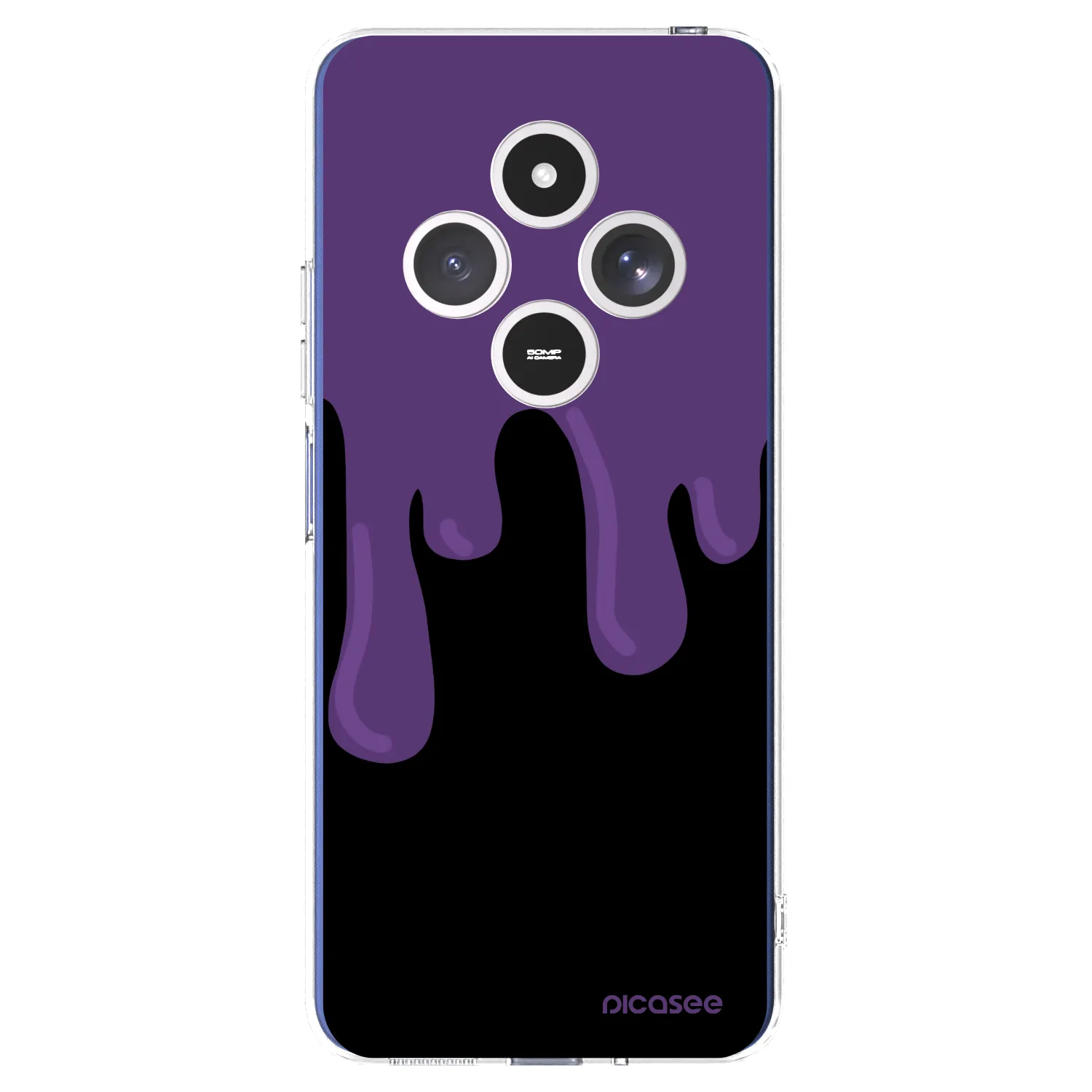 Picasee silikonowe przeźroczyste etui na Xiaomi Redmi 14C - Purple spooky
