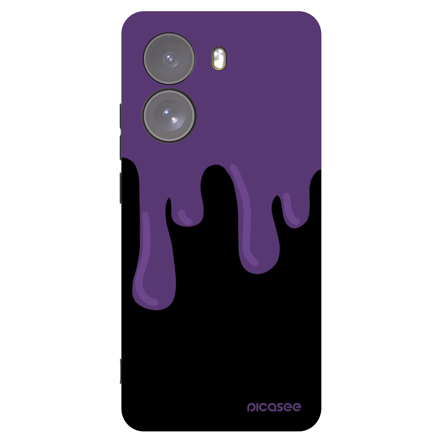 Picasee silikonowe czarne etui na Xiaomi Poco X7 - Purple spooky
