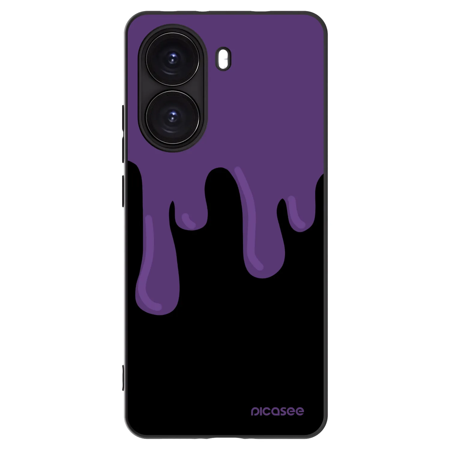 Picasee silikonowe czarne etui na Xiaomi Poco X7 Pro 5G - Purple spooky