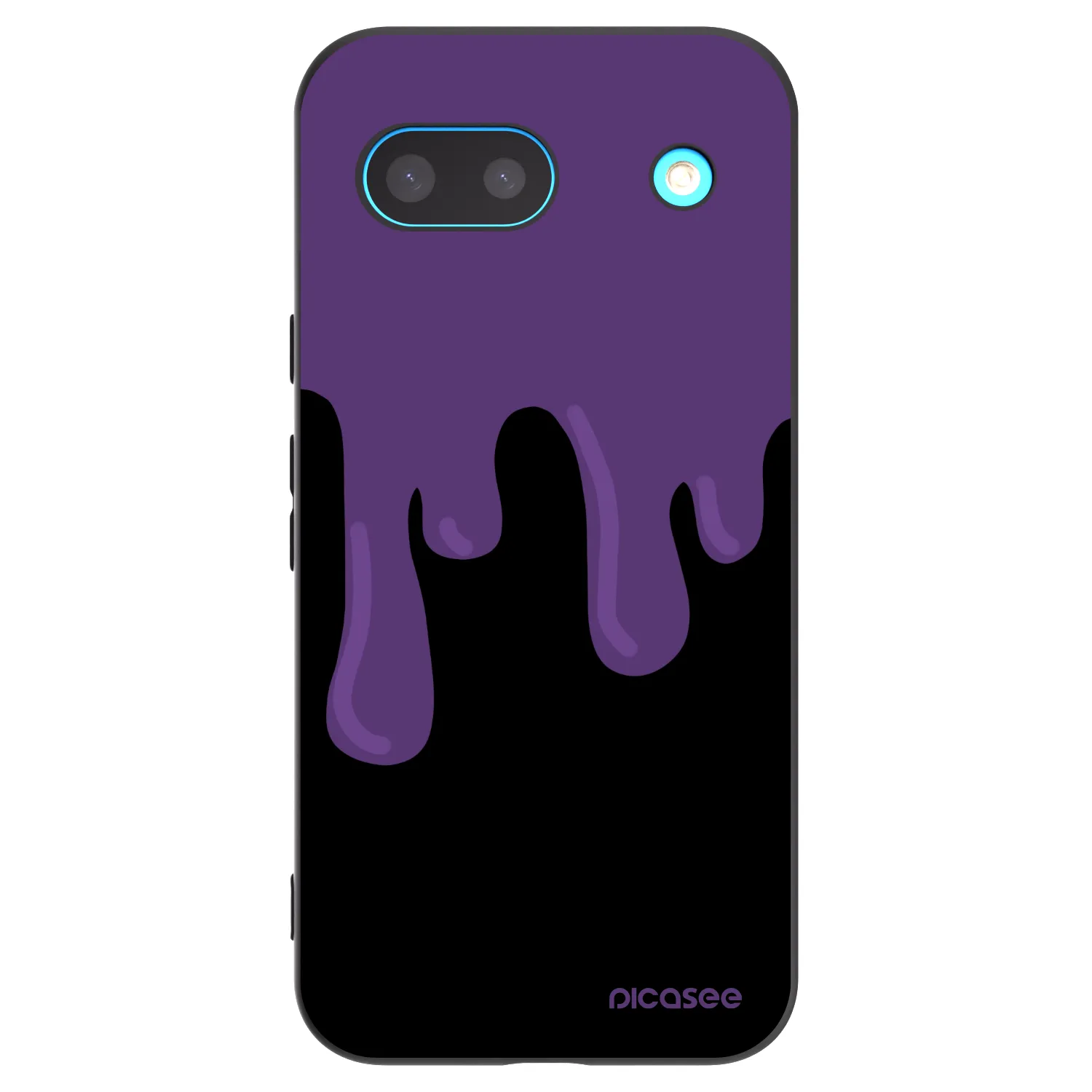 Picasee silikonowe czarne etui na Google Pixel 8a - Purple spooky