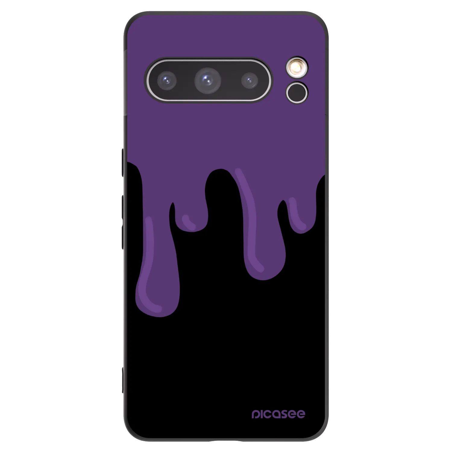 Picasee silikonowe czarne etui na Google Pixel 8 Pro - Purple spooky