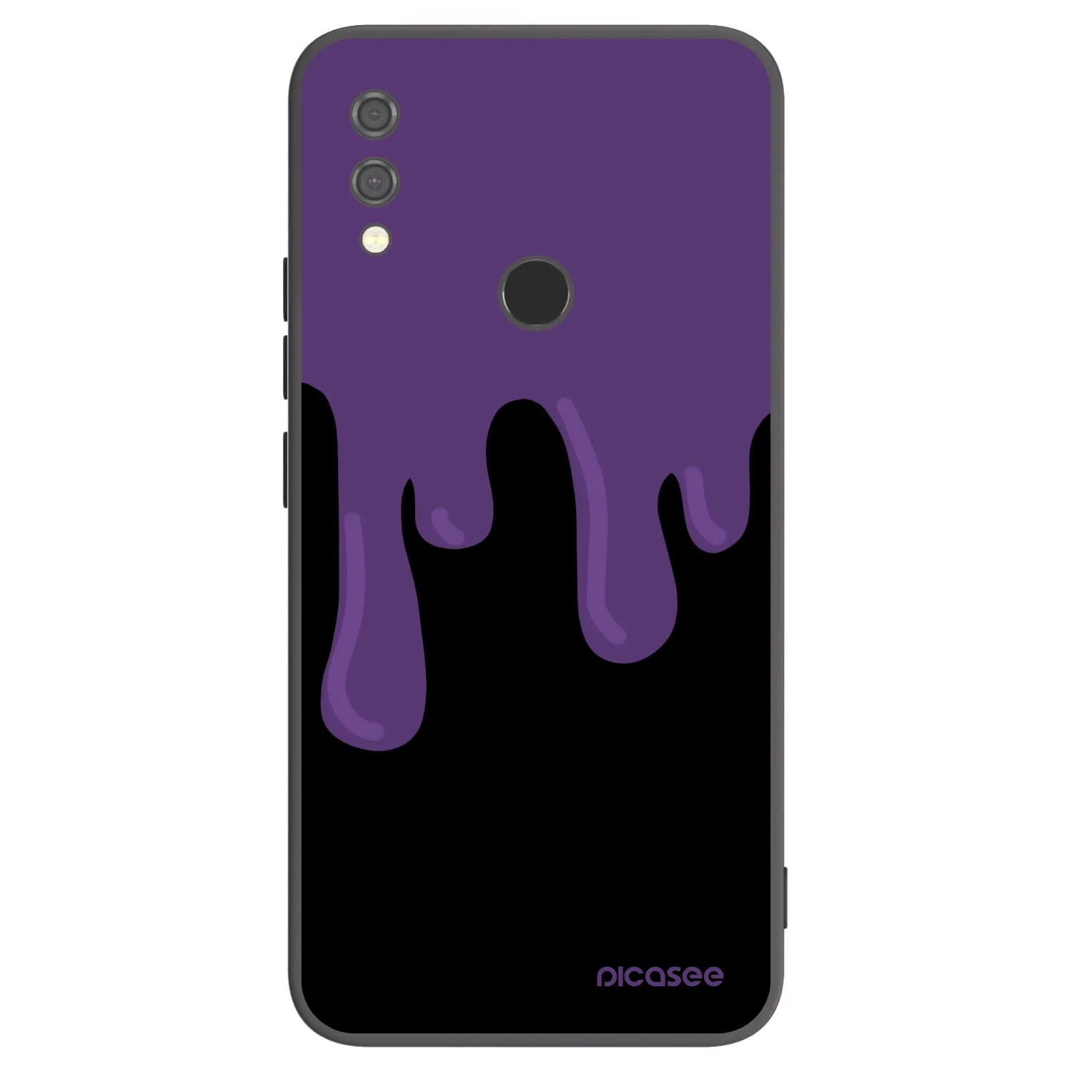 Picasee silikonowe czarne etui na Xiaomi Redmi Note 7 - Purple spooky