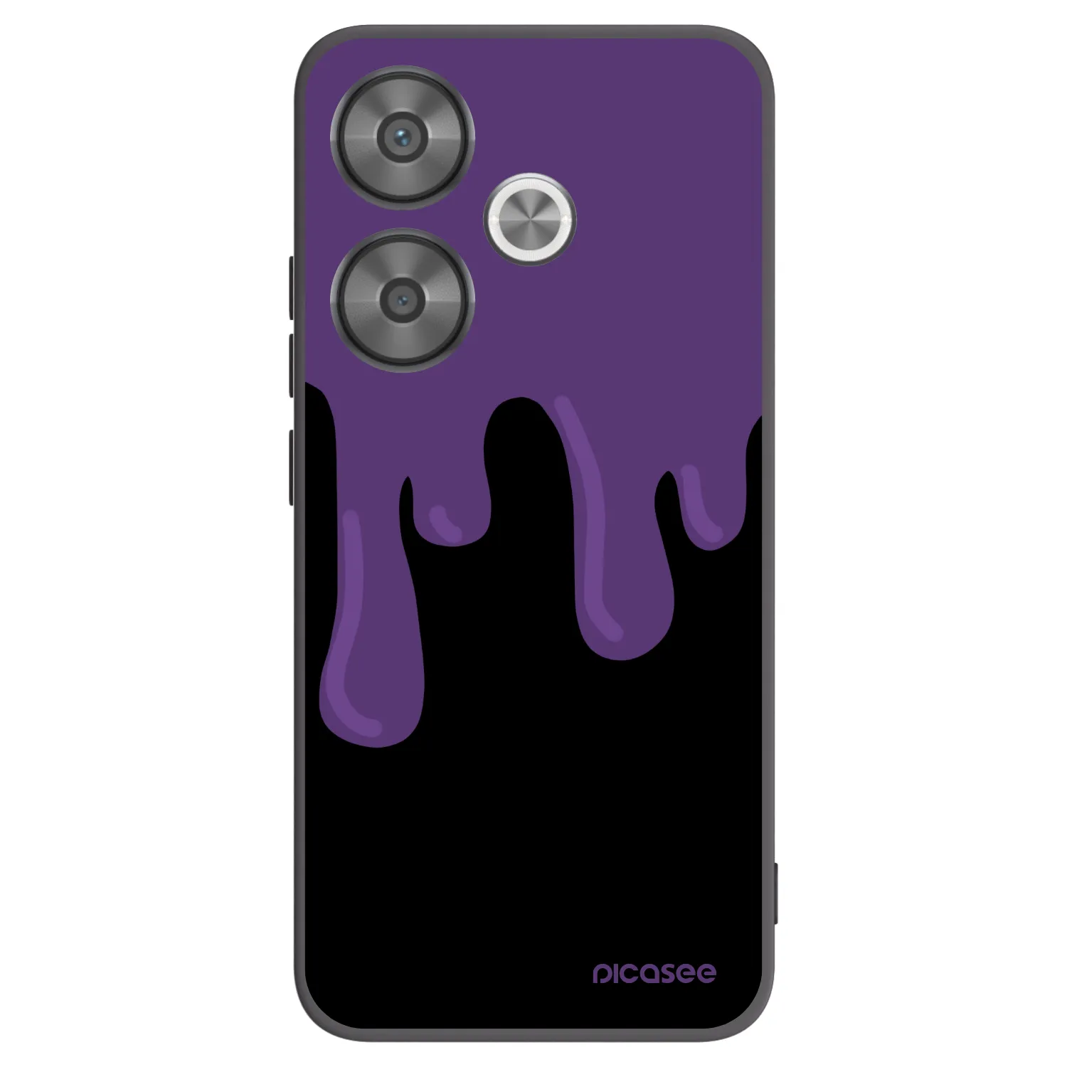 Picasee silikonowe czarne etui na Xiaomi Poco F6 - Purple spooky