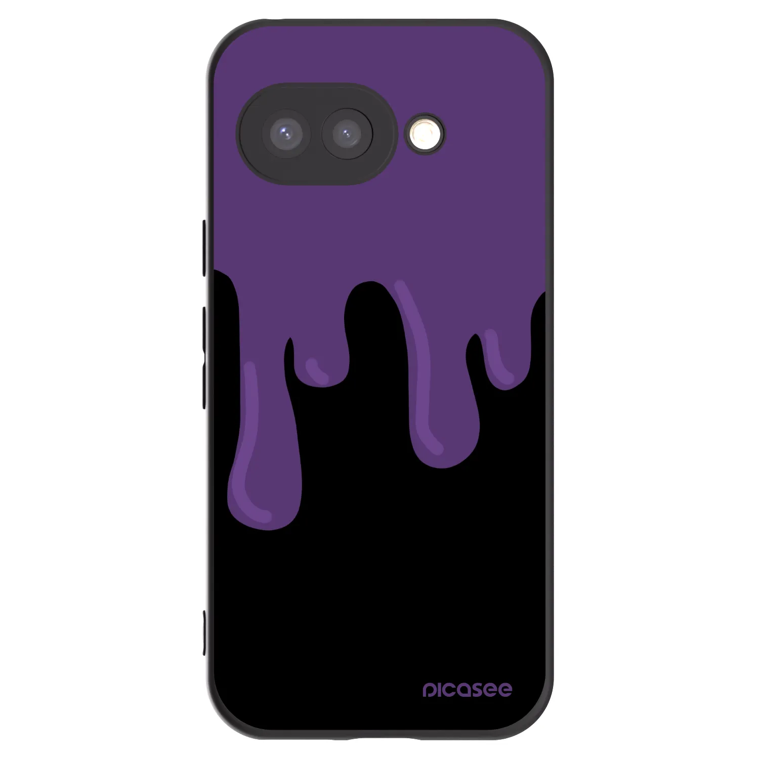 Picasee silikonowe czarne etui na Google Pixel 9a - Purple spooky