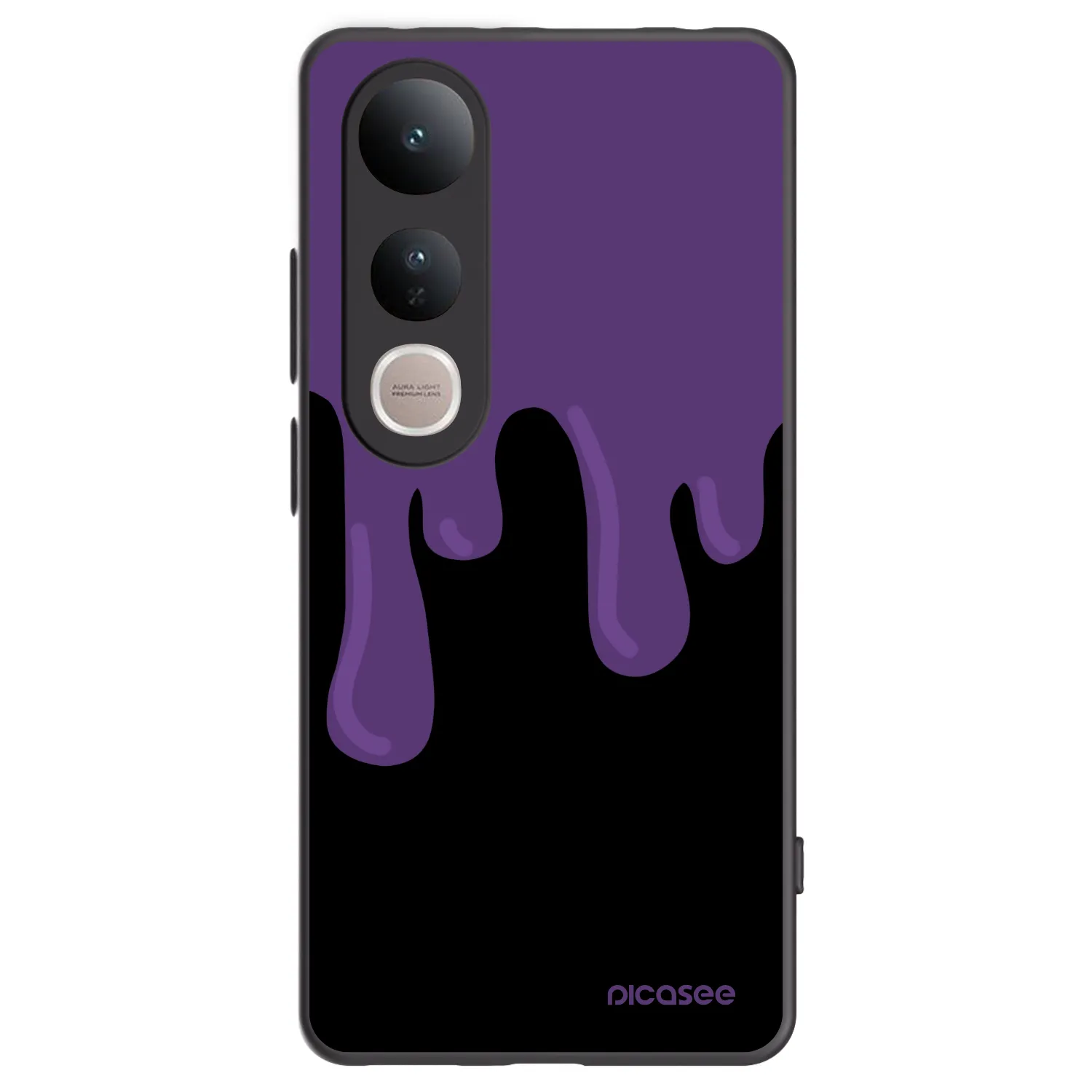 Picasee silikonowe czarne etui na Vivo V50 Lite 5G - Purple spooky