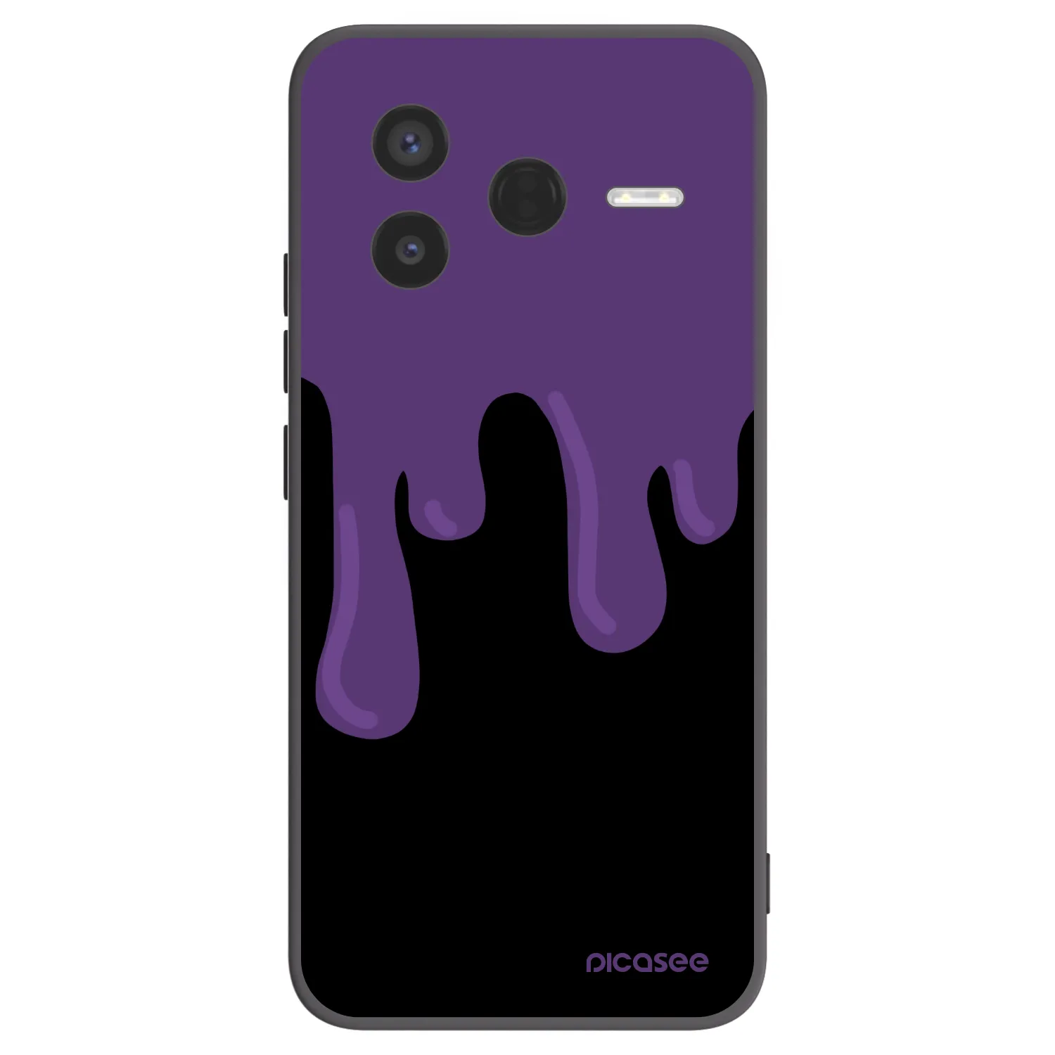 Picasee silikonowe czarne etui na Xiaomi Poco F7 Pro 5G - Purple spooky