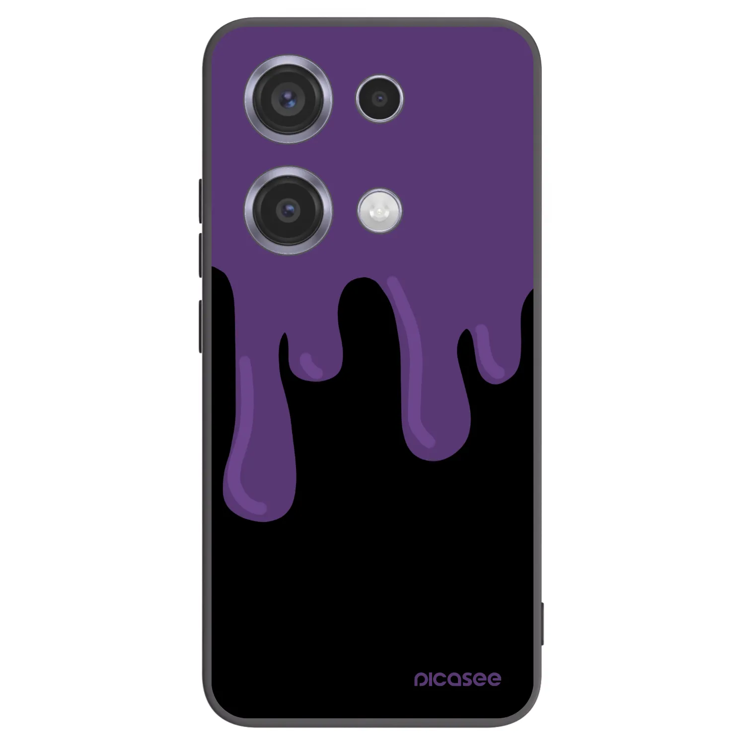Picasee silikonowe czarne etui na Xiaomi Redmi Note 14S - Purple spooky