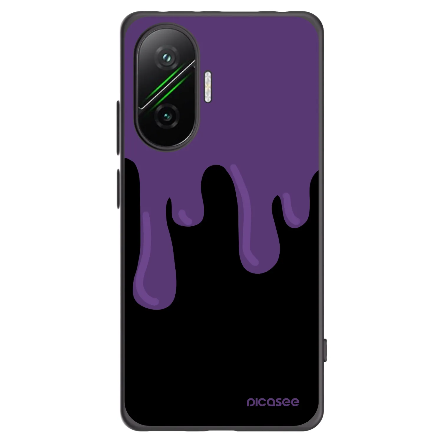 Picasee silikonowe czarne etui na Xiaomi Poco F7 5G - Purple spooky