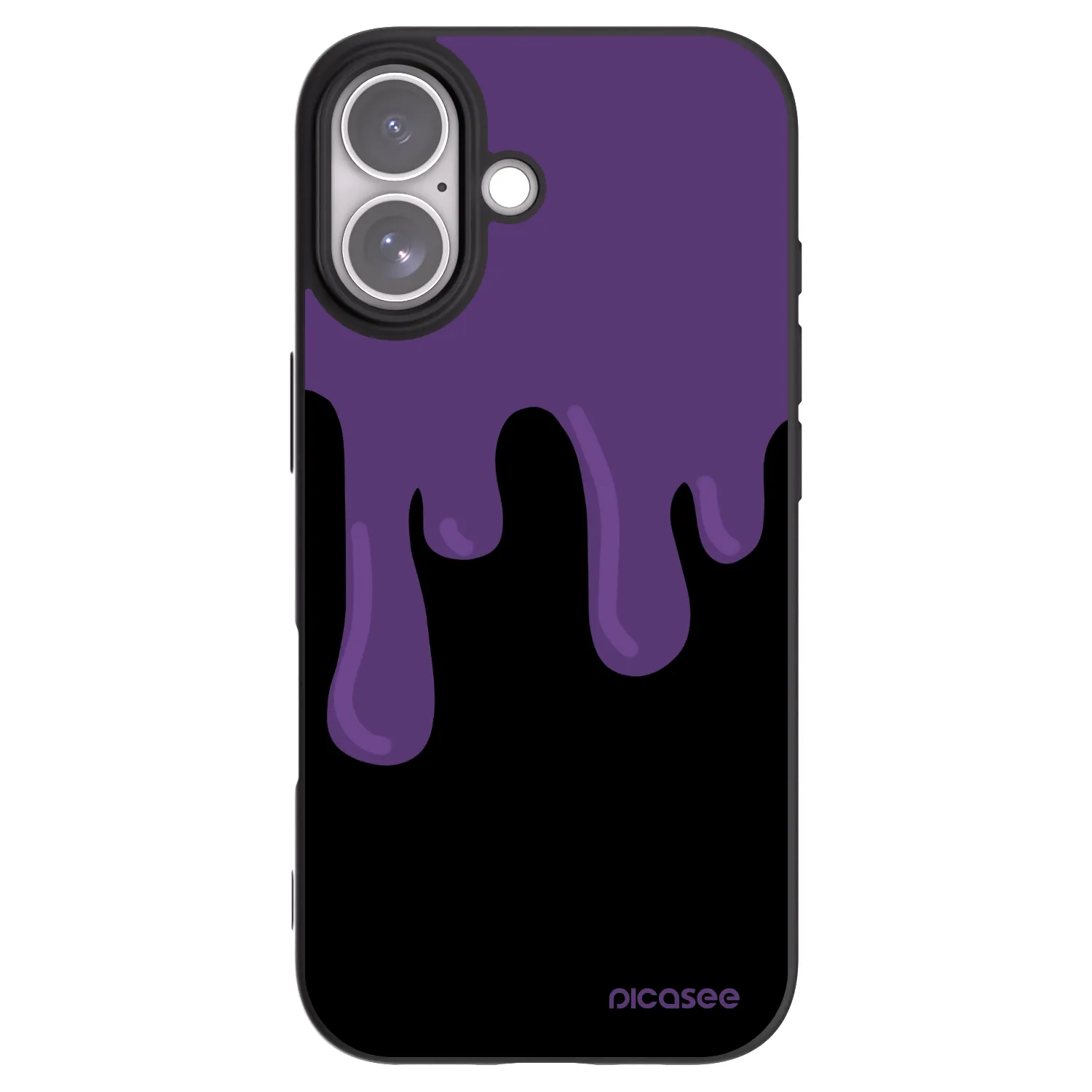 Picasee silikonowe czarne etui na Apple iPhone 17 - Purple spooky