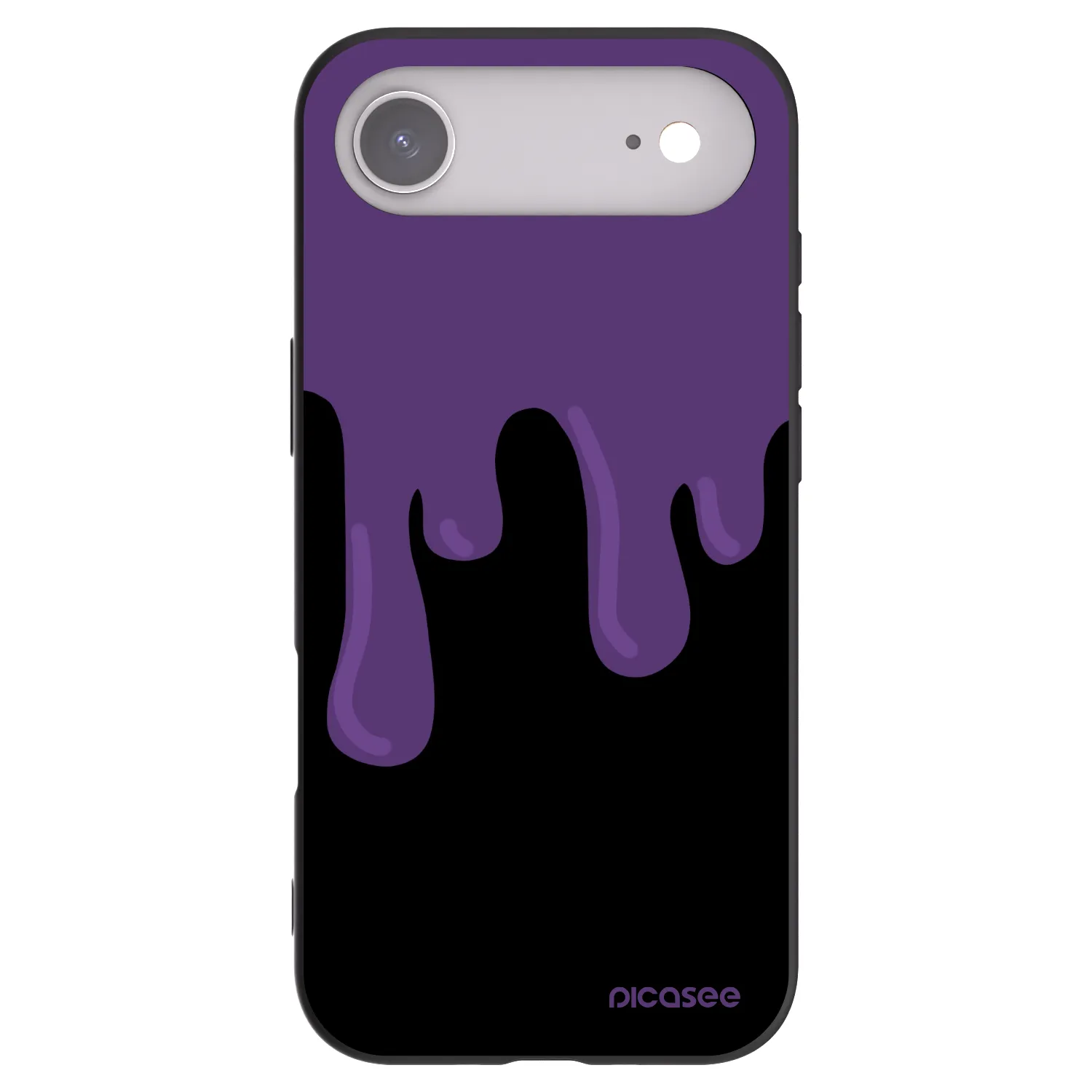 Picasee silikonowe czarne etui na Apple iPhone Air - Purple spooky