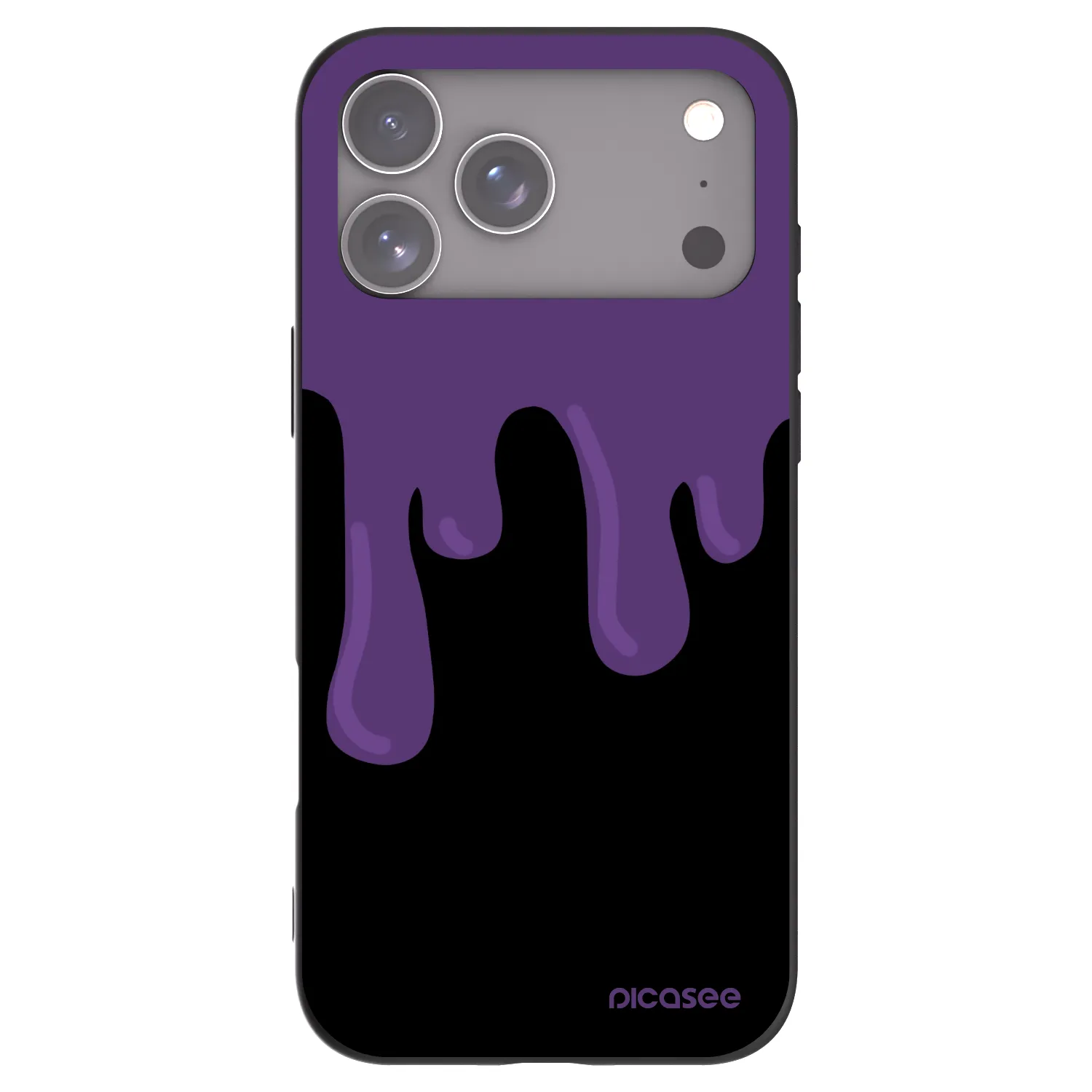 Picasee silikonowe czarne etui na Apple iPhone 17 Pro Max - Purple spooky