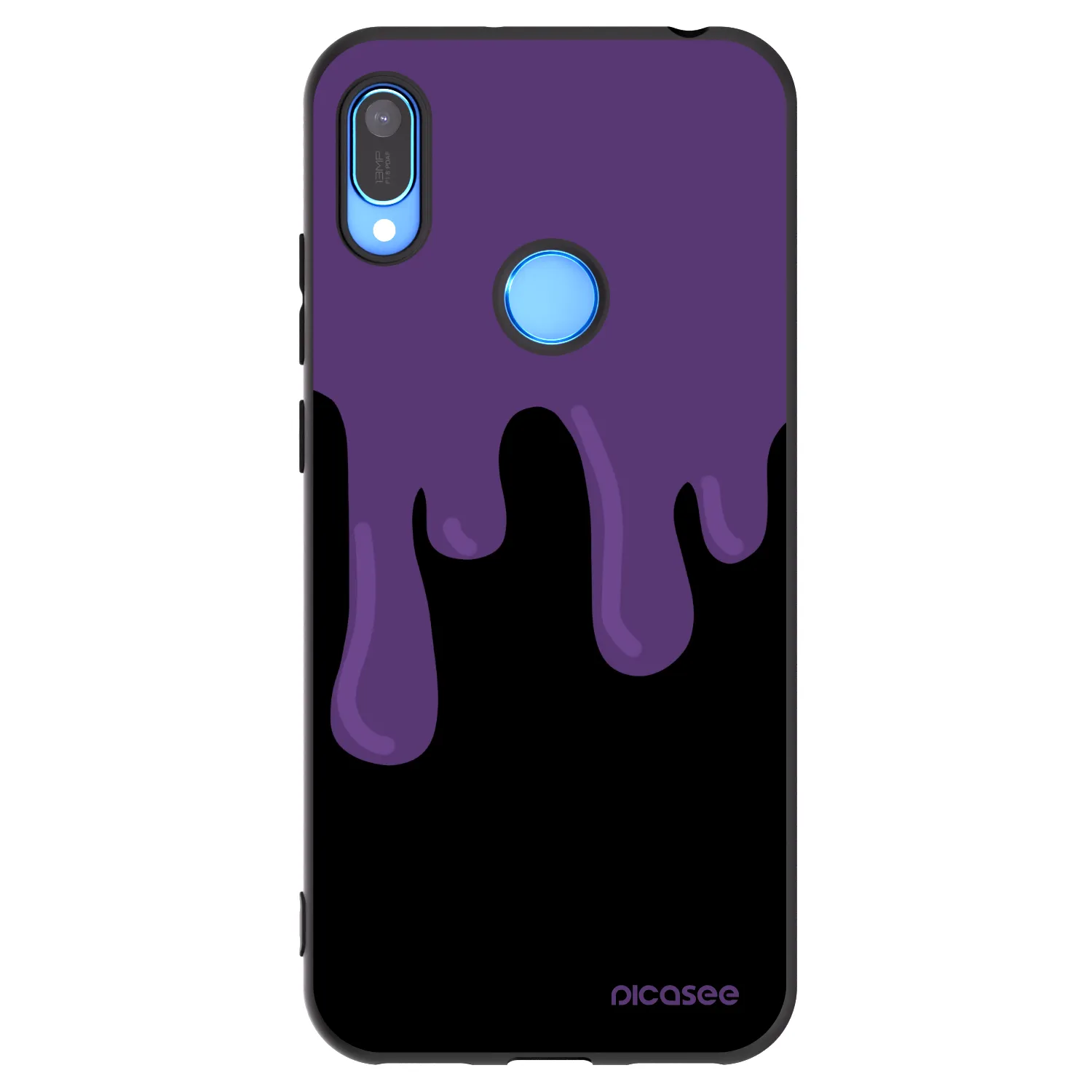 Picasee silikonowe czarne etui na Huawei Y6 2019 - Purple spooky