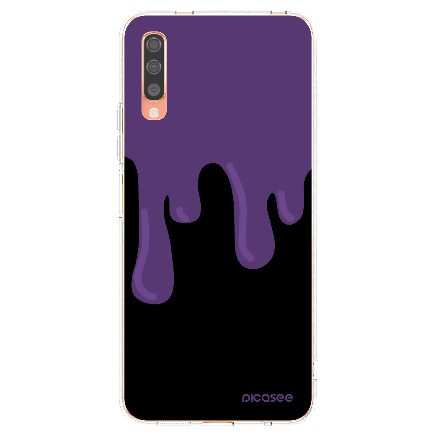 Picasee silikonowe przeźroczyste etui na Samsung Galaxy A70 A705F - Purple spooky