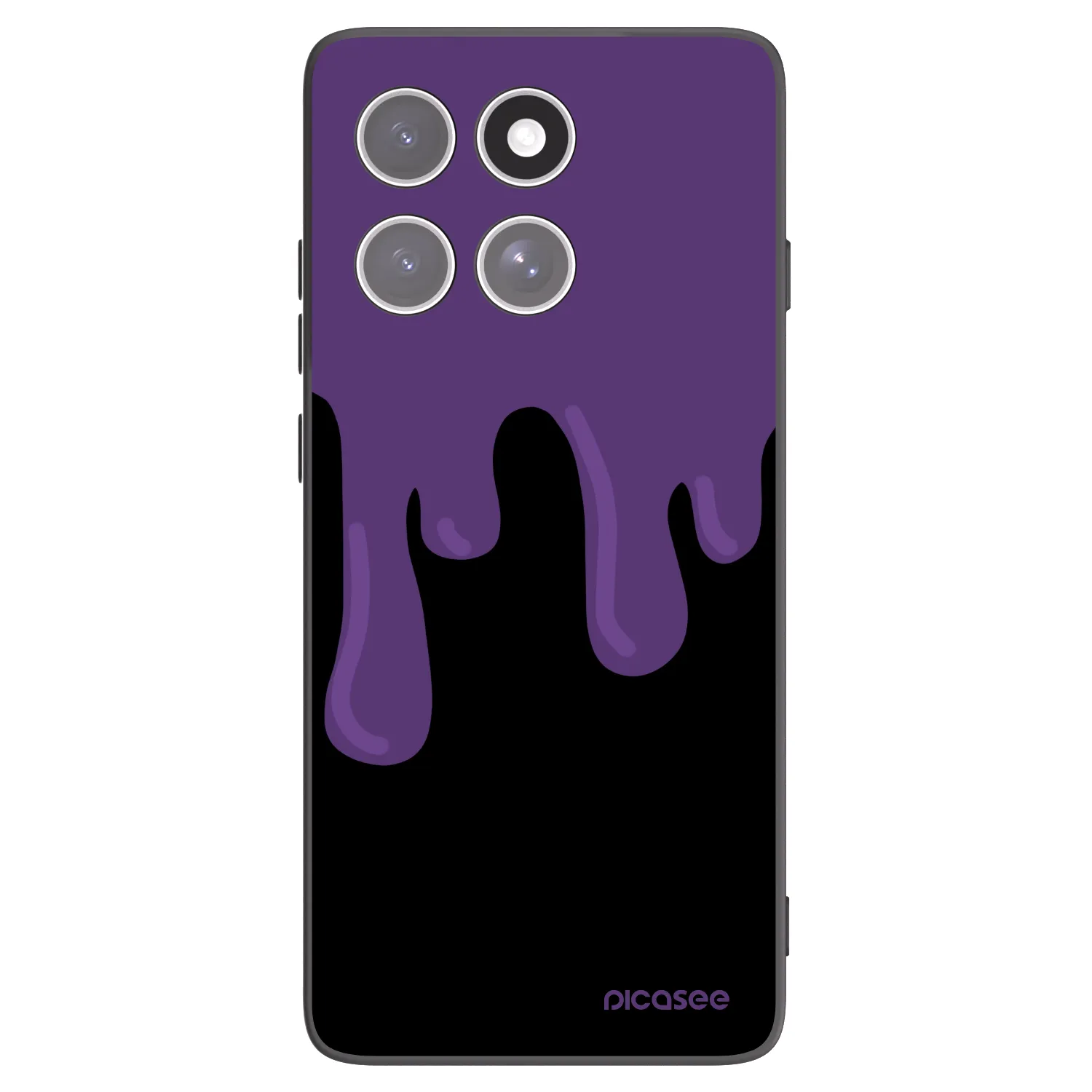 Picasee silikonowe czarne etui na Motorola Edge 60 Pro - Purple spooky