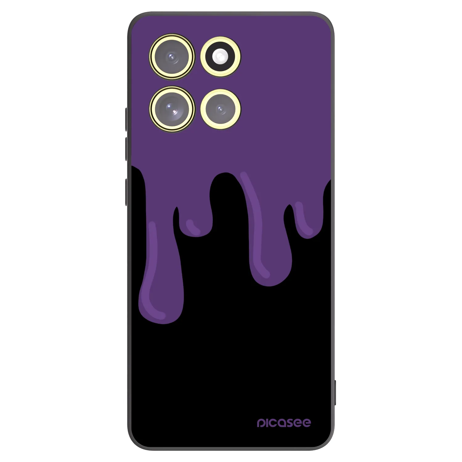 Picasee silikonowe czarne etui na Motorola Moto G86 5G - Purple spooky
