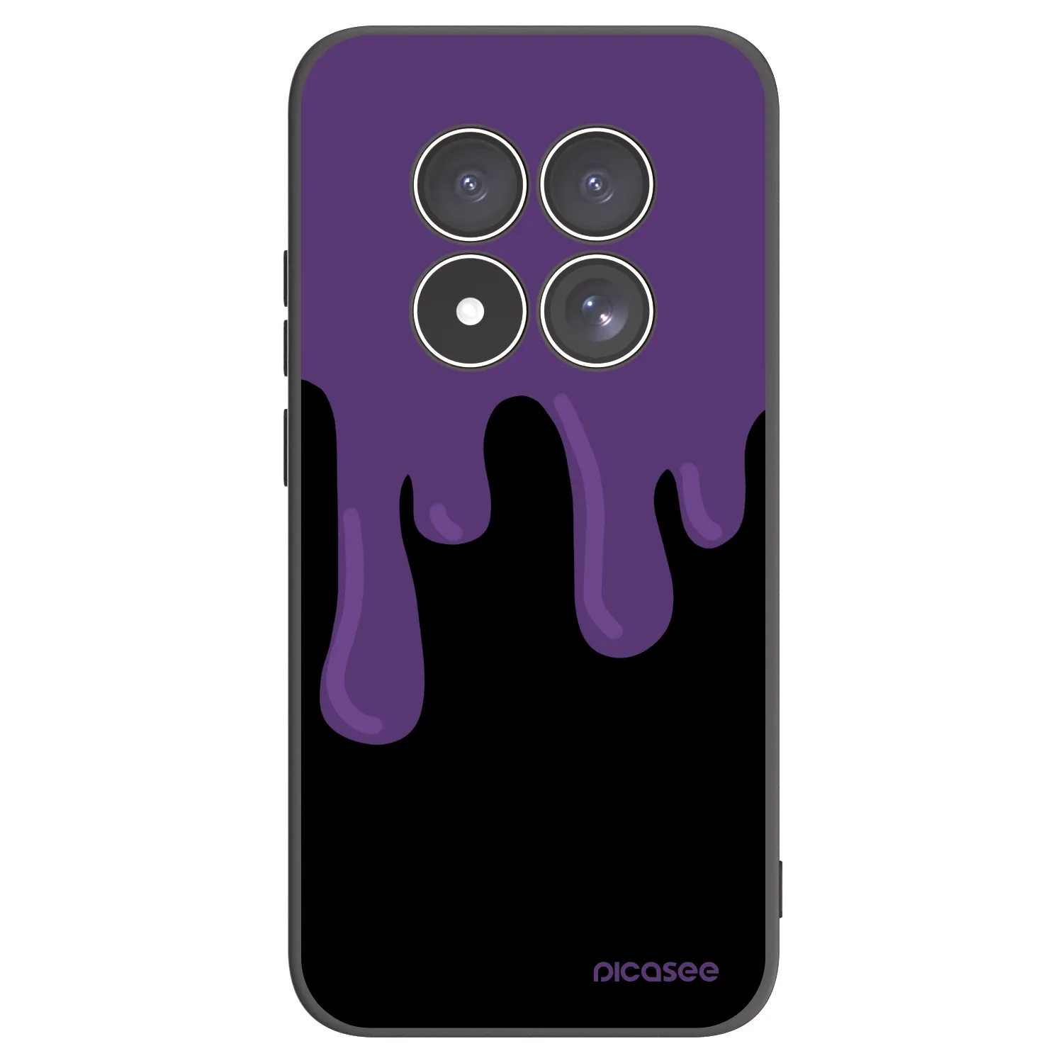 Picasee silikonowe czarne etui na Xiaomi Redmi Note 15 Pro 4G - Purple spooky