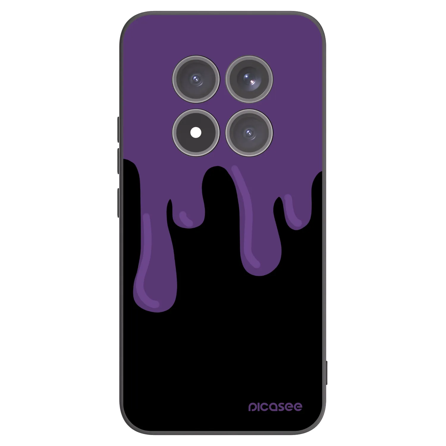 Picasee silikonowe czarne etui na Xiaomi Redmi Note 15 Pro+ - Purple spooky
