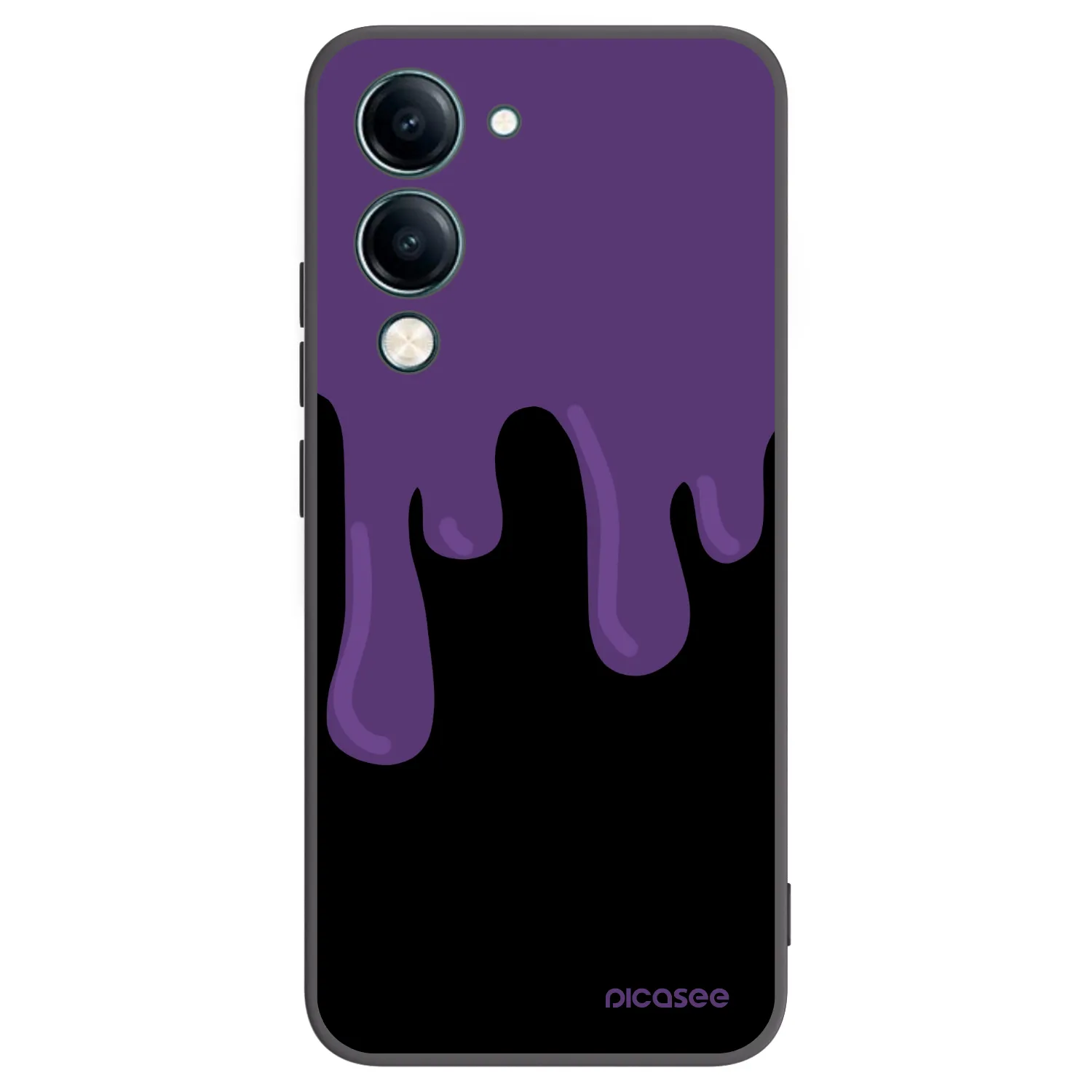Picasee silikonowe czarne etui na Vivo Y29s 5G - Purple spooky