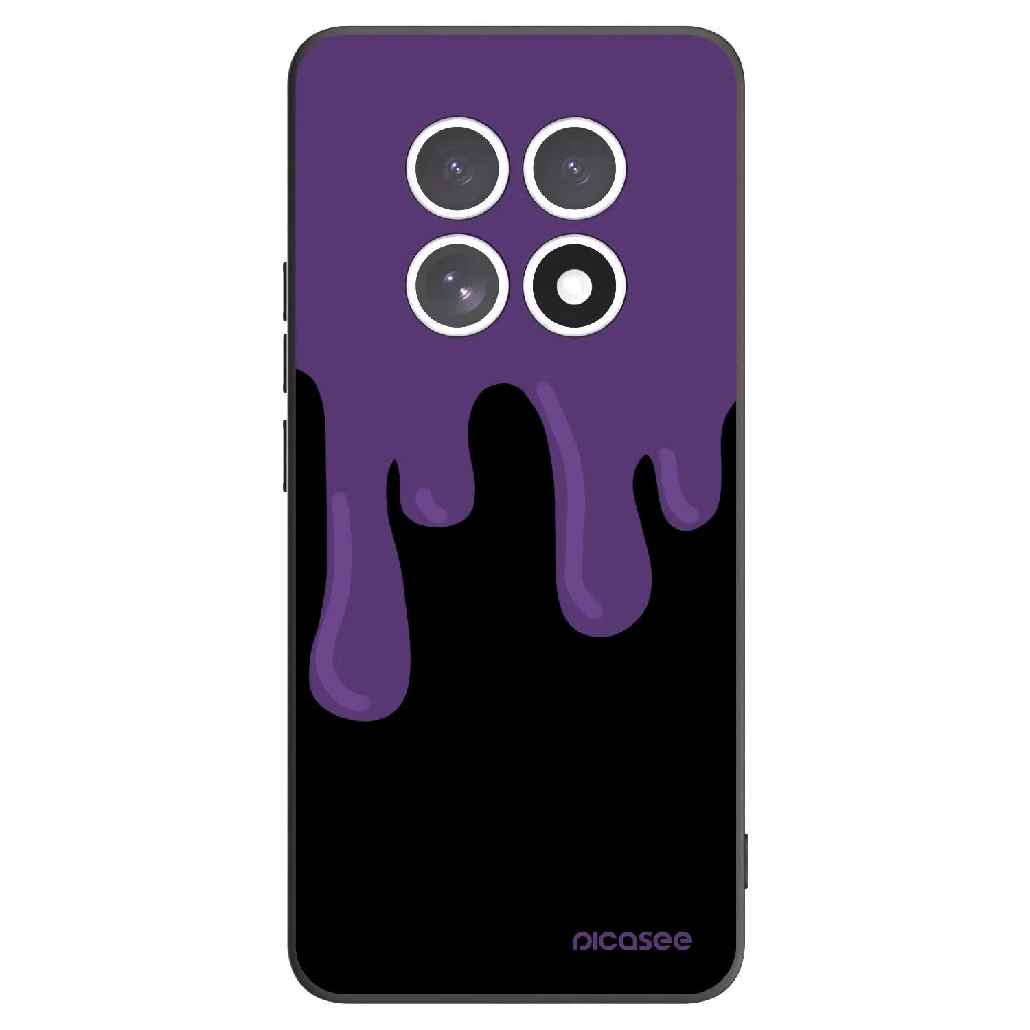 Picasee silikonowe czarne etui na Xiaomi Redmi Note 15 4G - Purple spooky