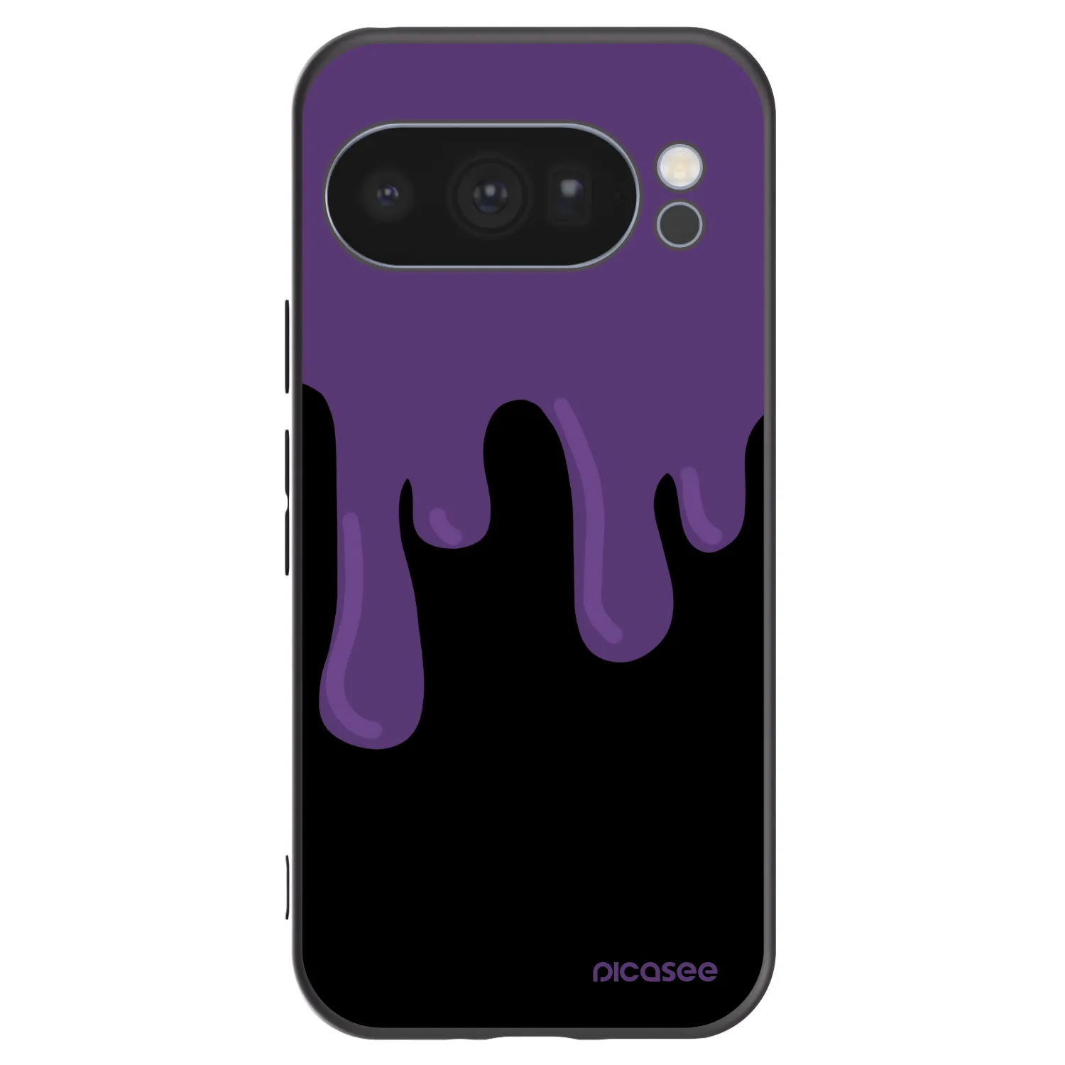 Picasee silikonowe czarne etui na Google Pixel 10 Pro - Purple spooky