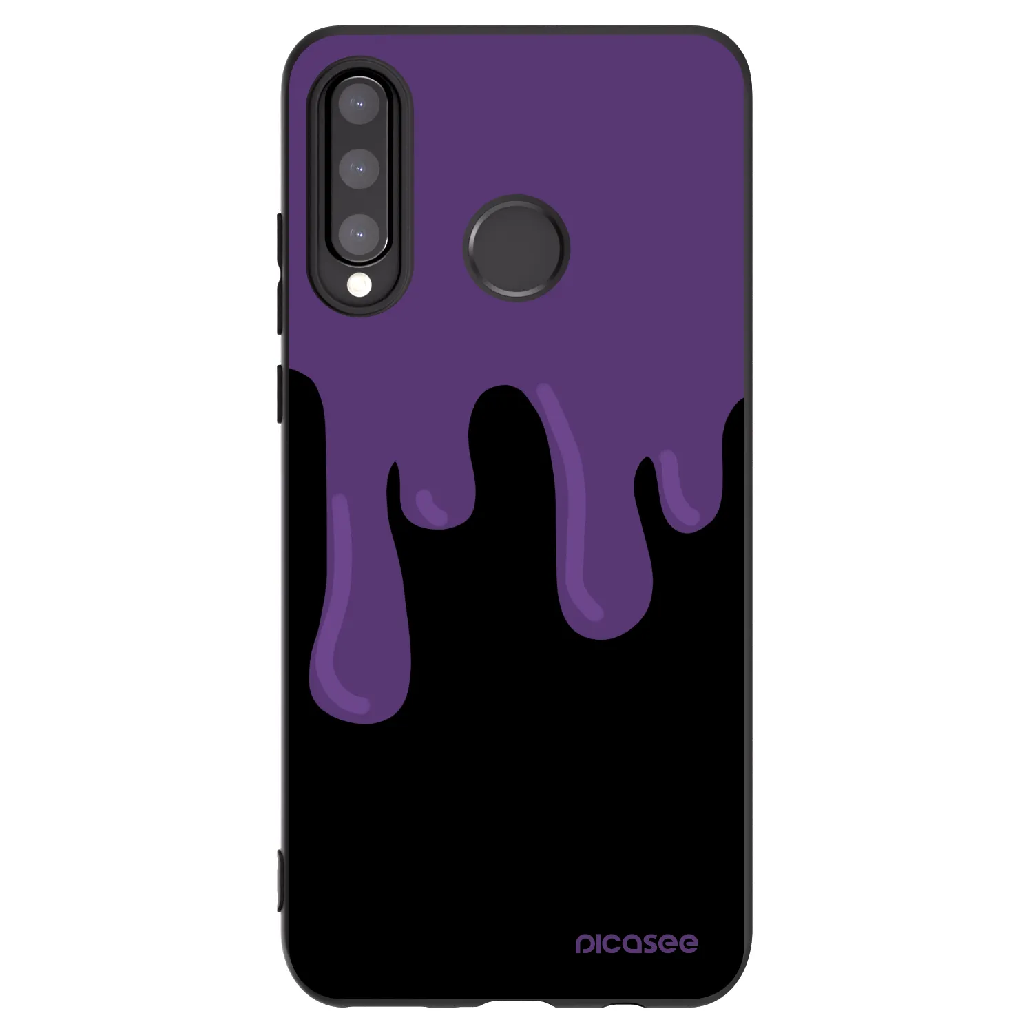 Picasee silikonowe czarne etui na Huawei P30 Lite - Purple spooky