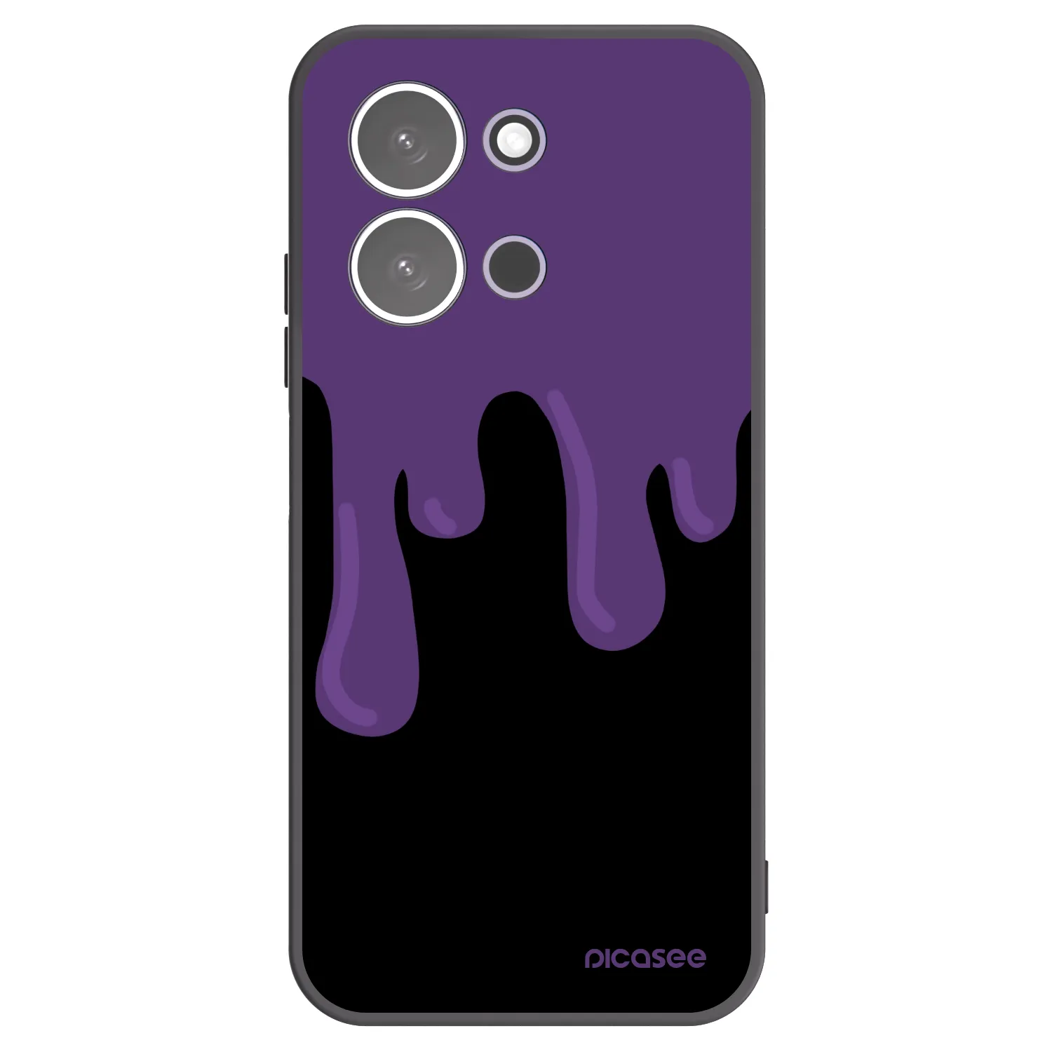 Picasee silikonowe czarne etui na Xiaomi Redmi 15C 5G - Purple spooky