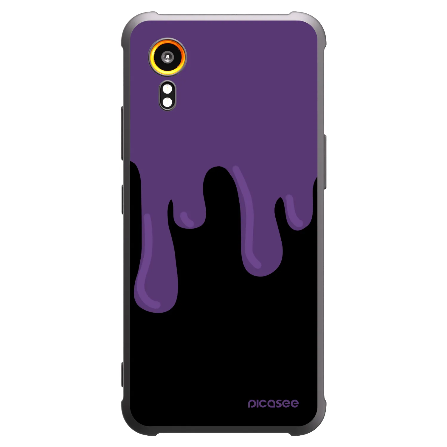 Picasee silikonowe czarne etui na Samsung Galaxy XCover 7 - Purple spooky