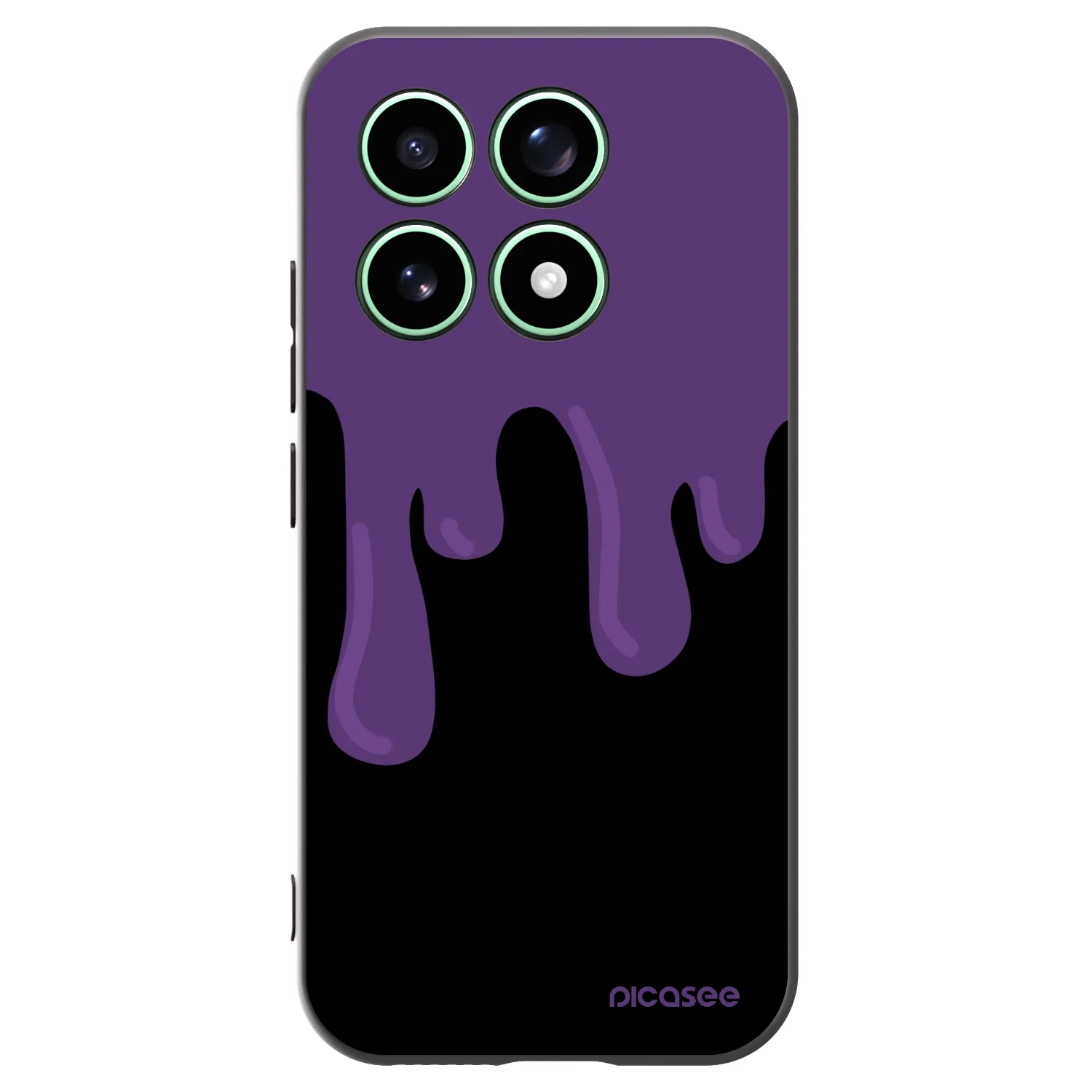 Picasee silikonowe czarne etui na Xiaomi 17 - Purple spooky