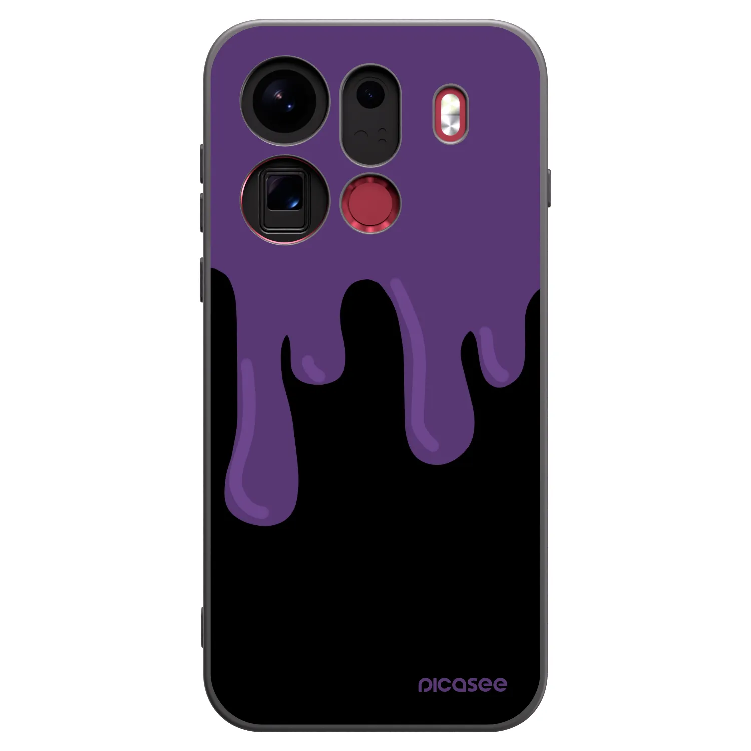Picasee silikonowe czarne etui na OPPO Find X9 Pro - Purple spooky