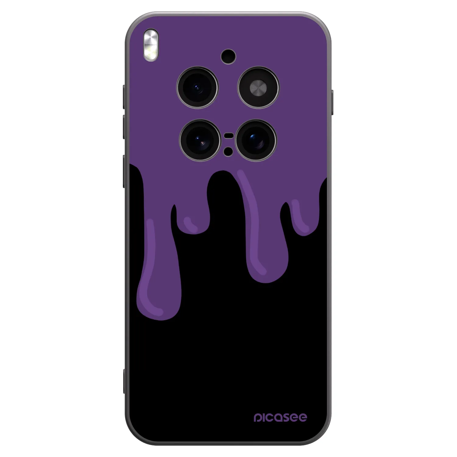 Picasee silikonowe czarne etui na Vivo X300 Pro - Purple spooky