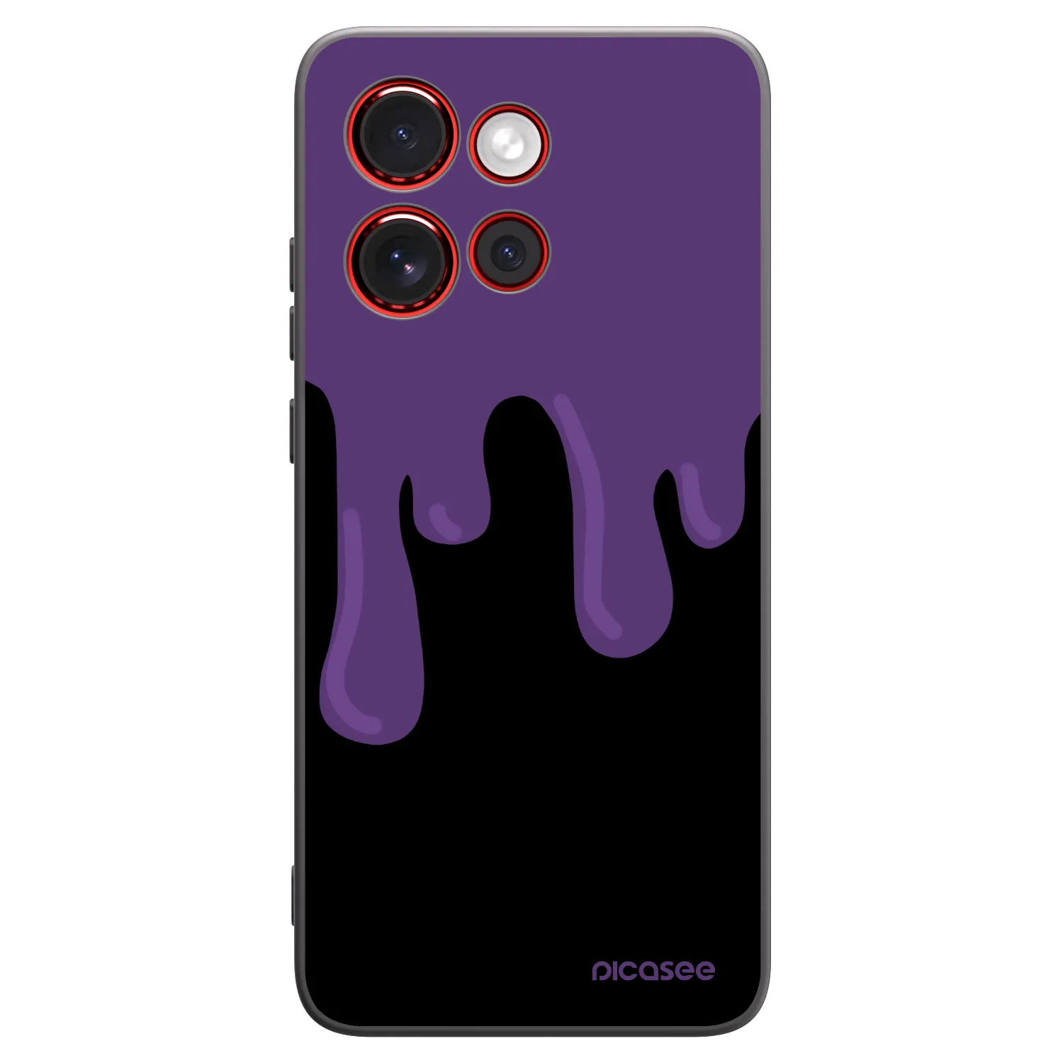 Picasee silikonowe czarne etui na Motorola Edge 60 Neo 5G - Purple spooky