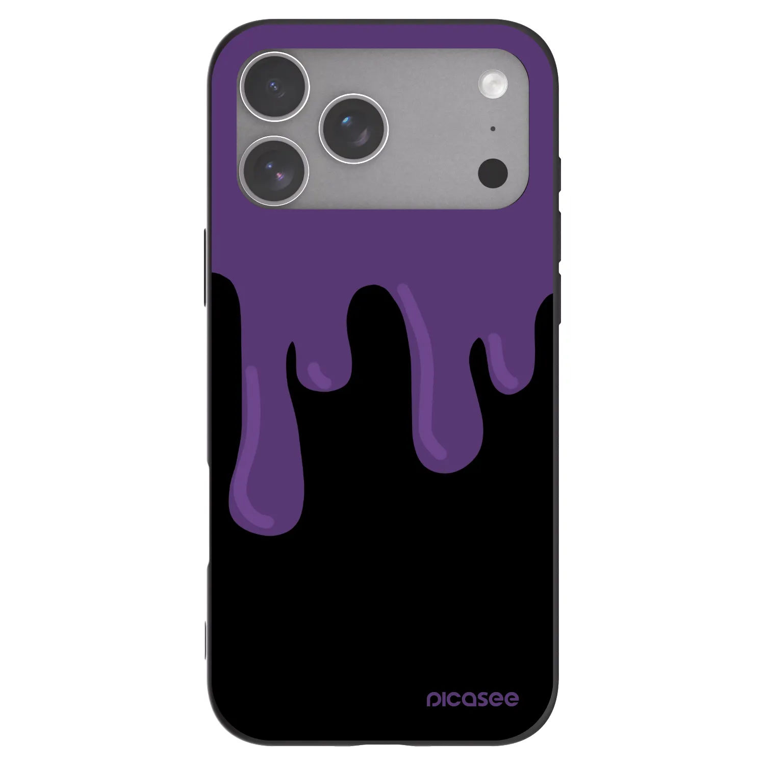 Picasee silikonowe czarne etui na Apple iPhone 18 Pro Max - Purple spooky