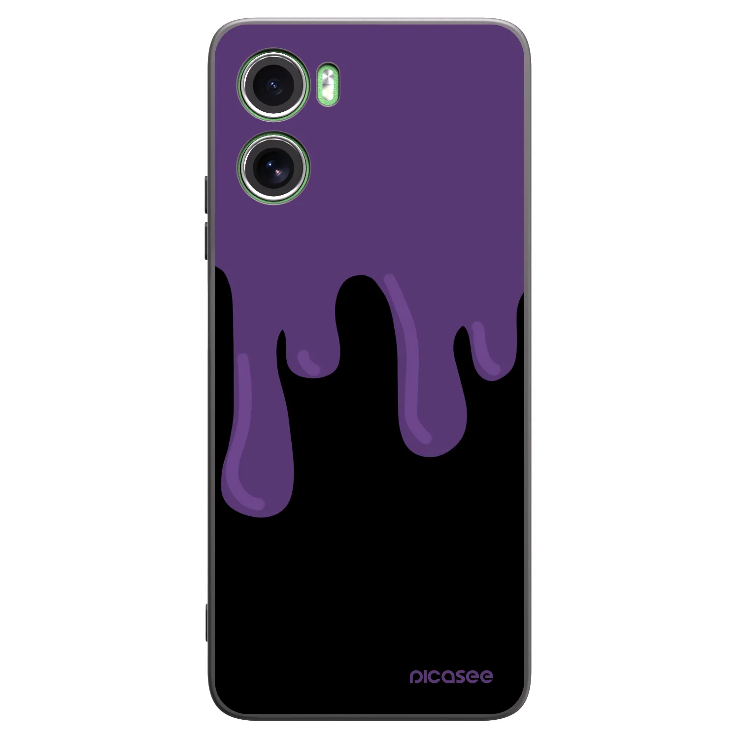 Picasee silikonowe czarne etui na Motorola Moto G06 - Purple spooky