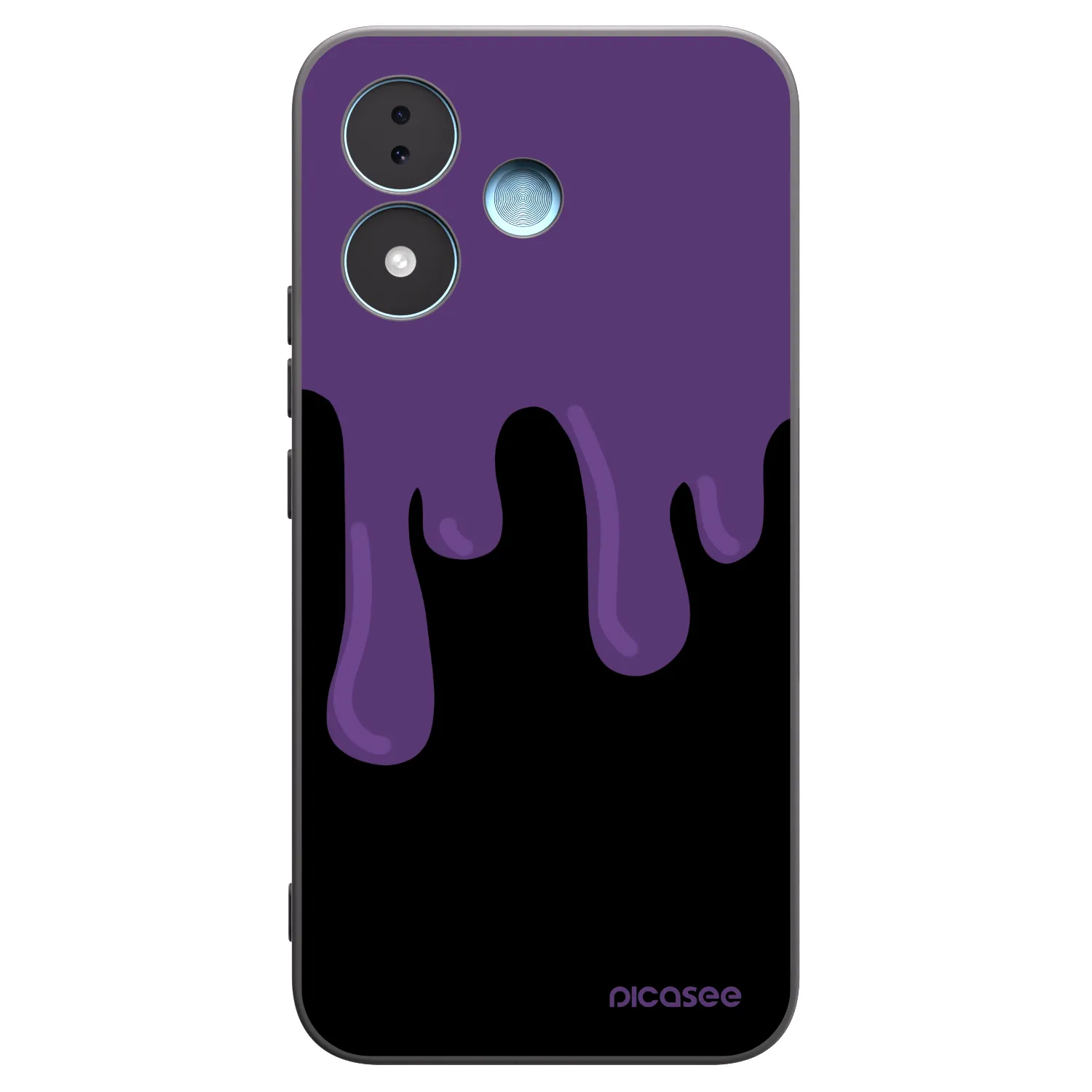 Picasee silikonowe czarne etui na Xiaomi Redmi Note 17 5G - Purple spooky