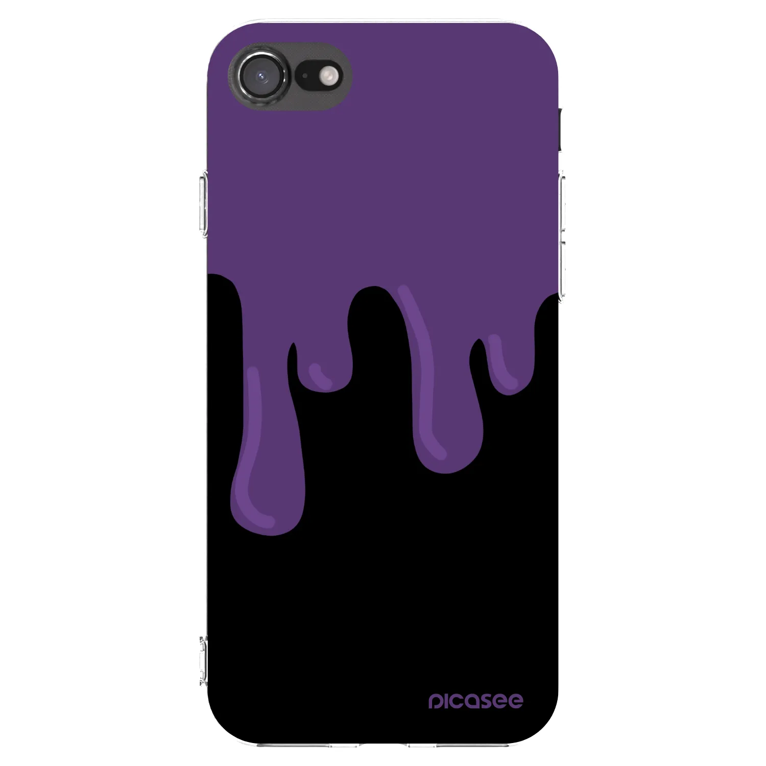 Picasee silikonowe przeźroczyste etui na Apple iPhone 8 - Purple spooky