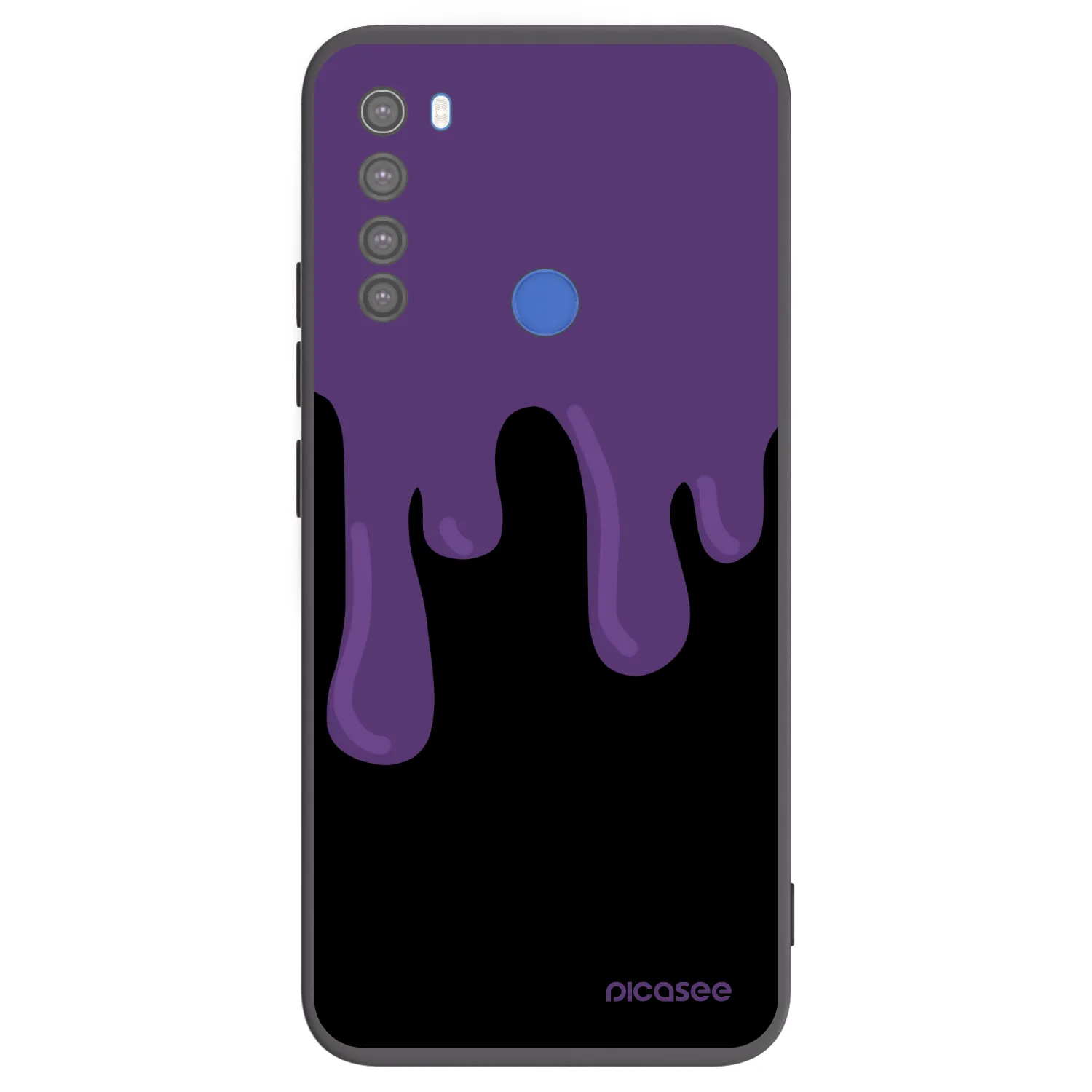 Picasee silikonowe czarne etui na Xiaomi Redmi Note 8T - Purple spooky