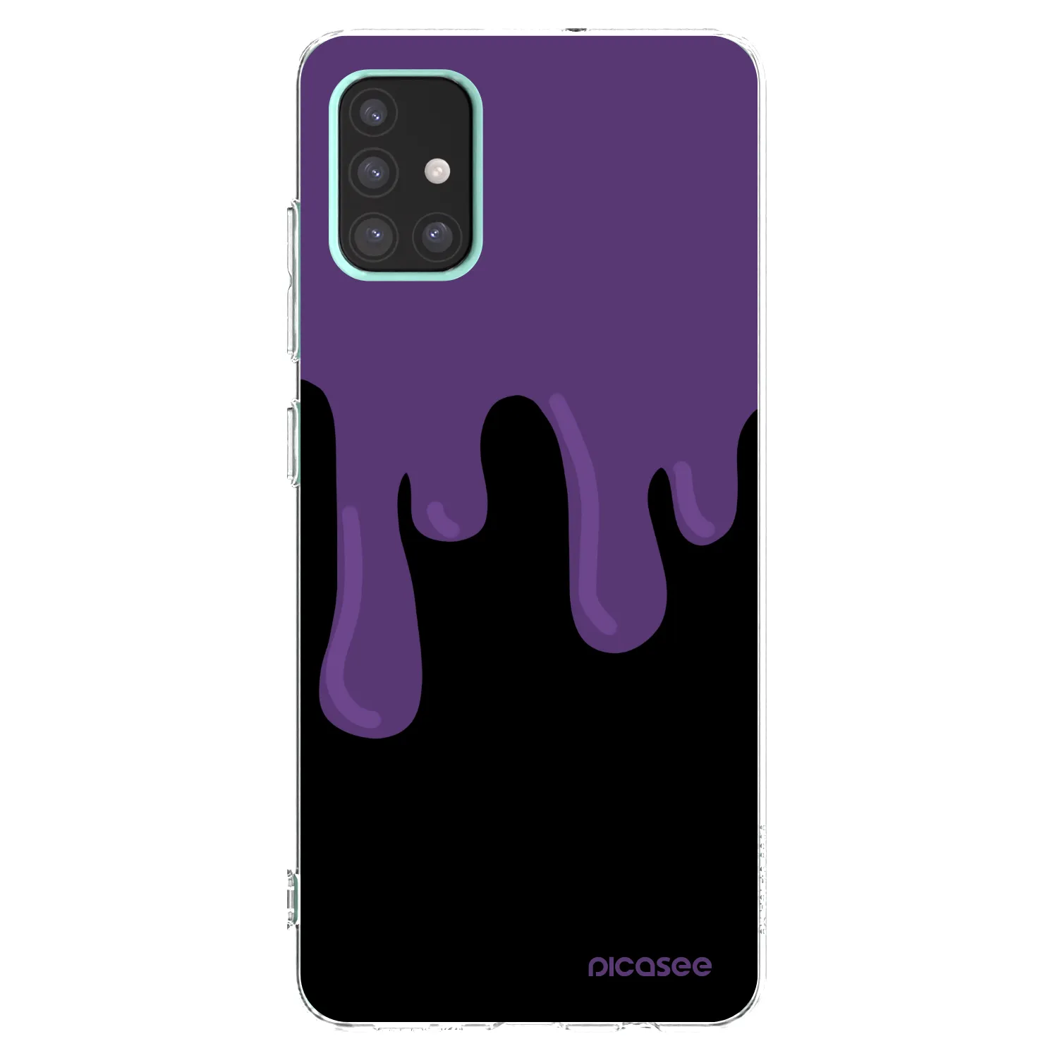 Picasee silikonowe przeźroczyste etui na Samsung Galaxy A51 A515F - Purple spooky