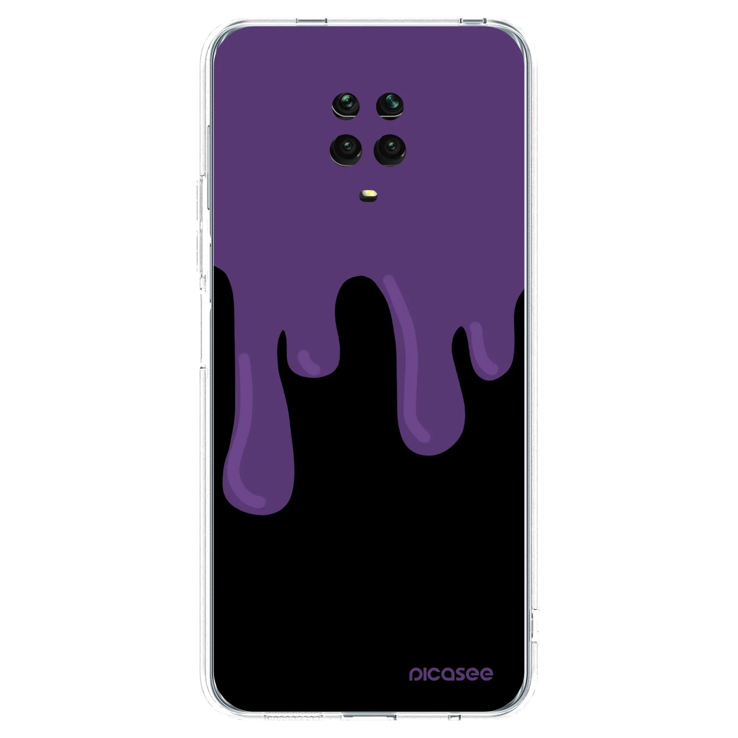 Picasee silikonowe przeźroczyste etui na Xiaomi Redmi Note 9 Pro - Purple spooky