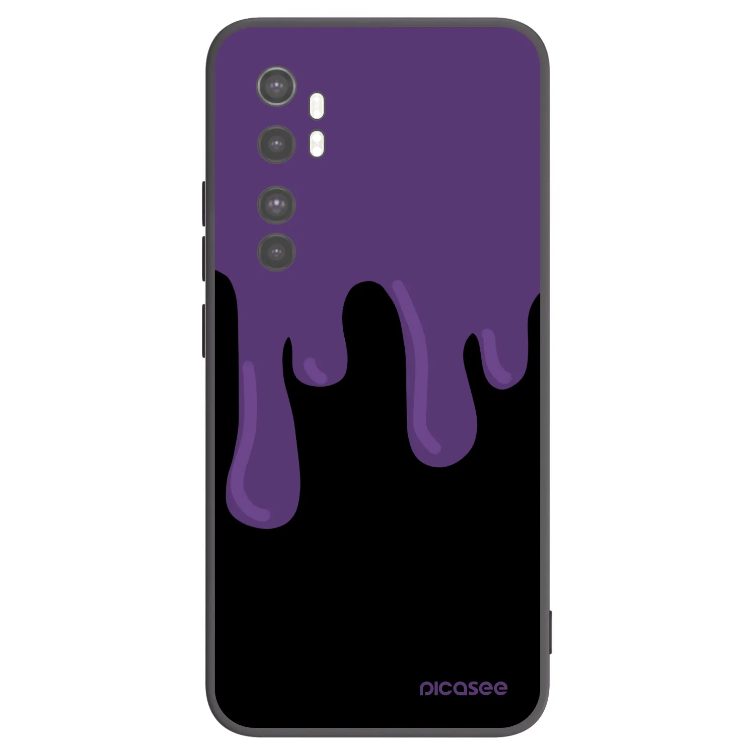 Picasee silikonowe czarne etui na Xiaomi Mi Note 10 Lite - Purple spooky