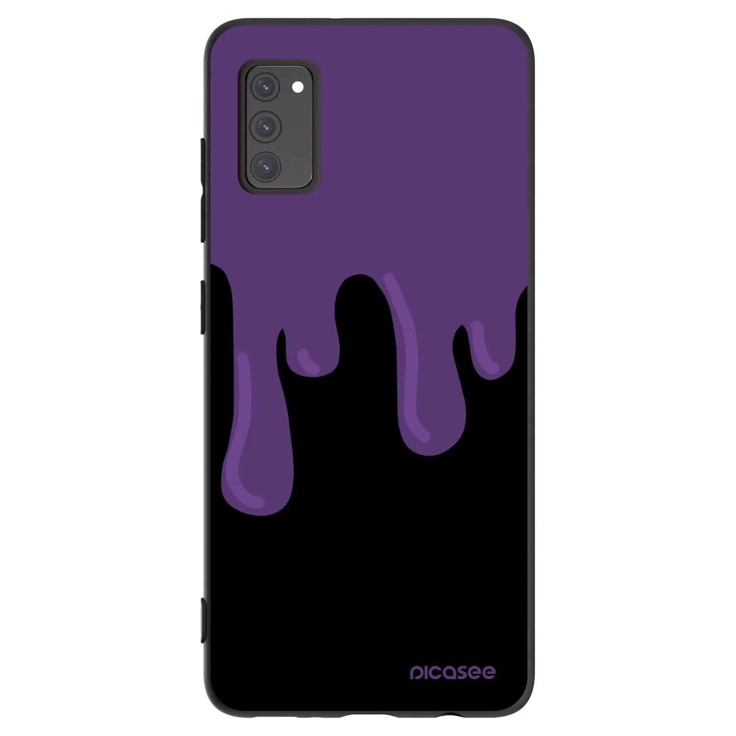 Picasee silikonowe czarne etui na Samsung Galaxy A41 A415F - Purple spooky