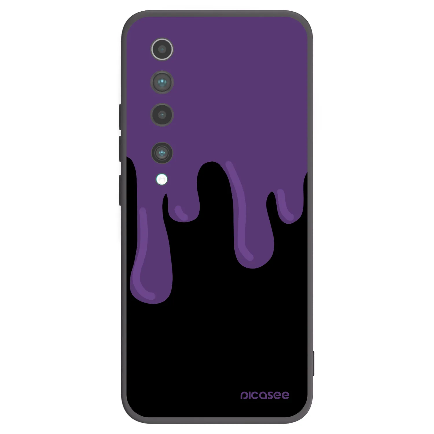 Picasee silikonowe czarne etui na Xiaomi Mi 10 - Purple spooky