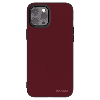 Picasee silikonowe czarne etui na Apple iPhone 12 Pro Max - Burgundy red