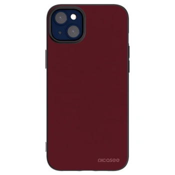 Picasee silikonowe czarne etui na Apple iPhone 14 Plus - Burgundy red